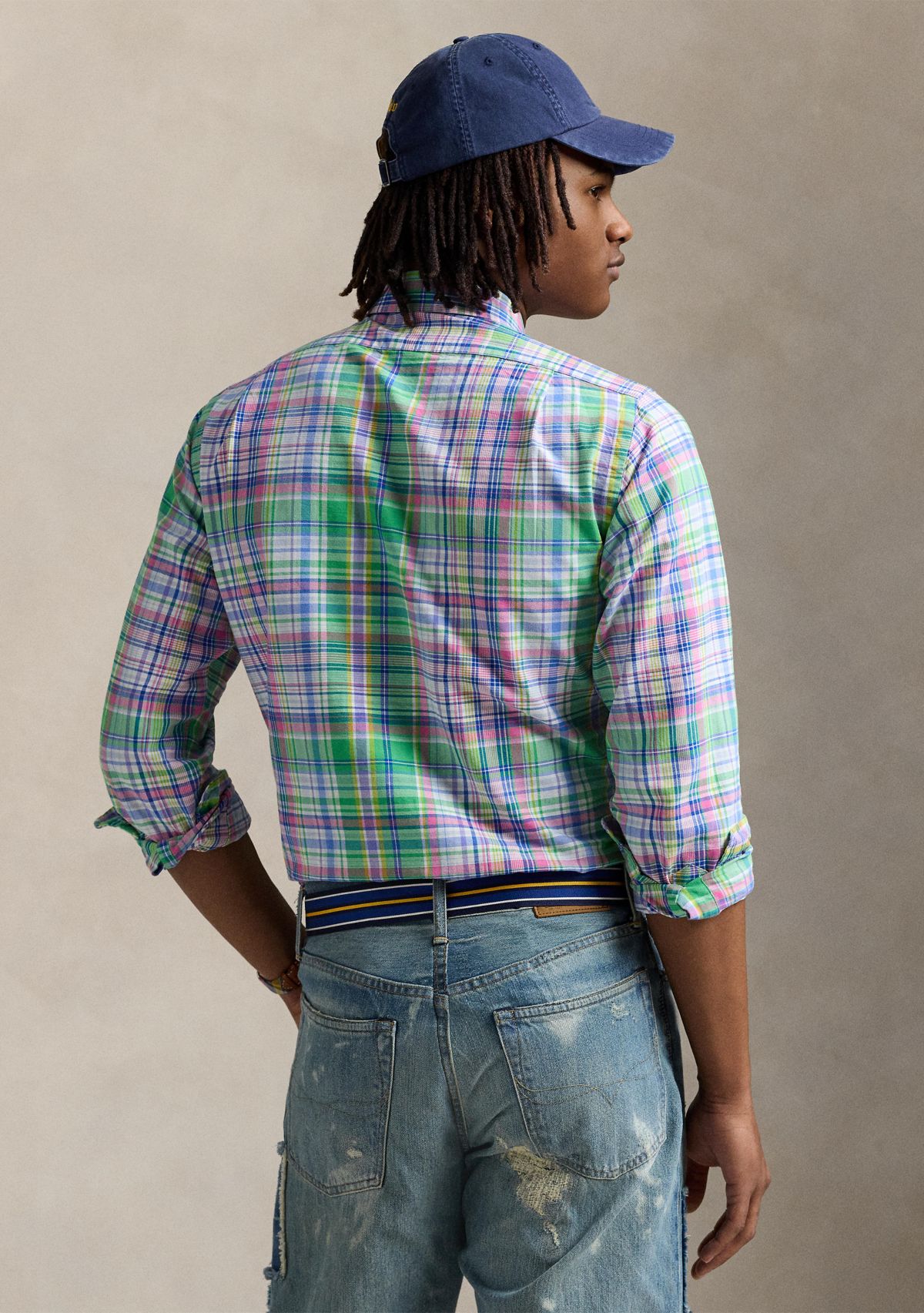 Classic Fit Plaid Oxford Shirt