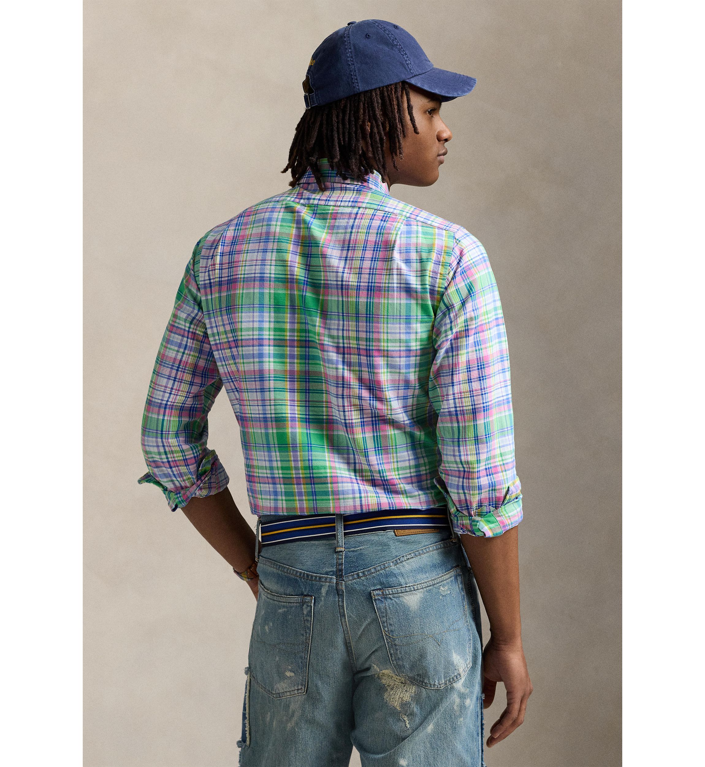 Classic Fit Plaid Oxford Shirt