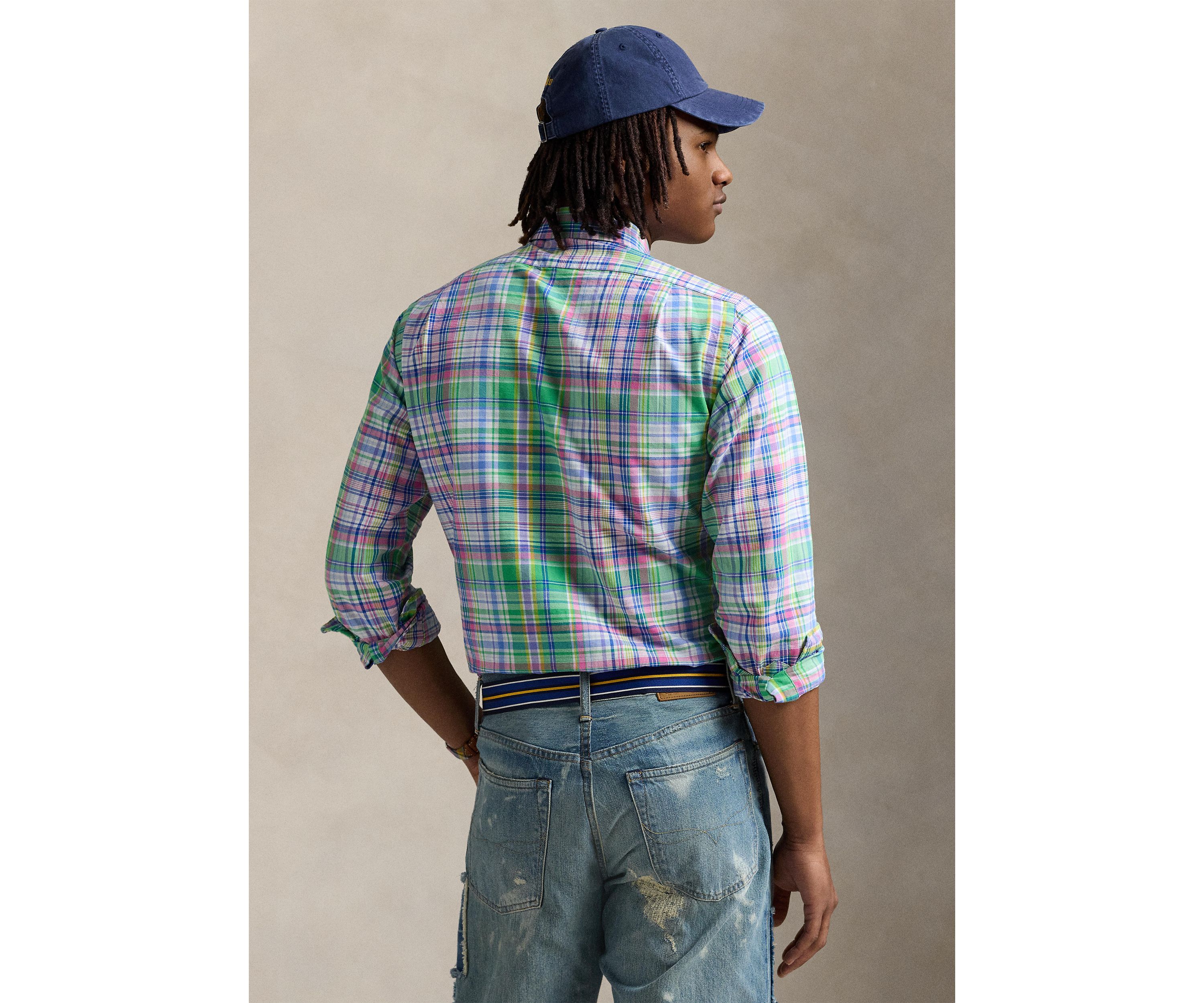 Classic Fit Plaid Oxford Shirt