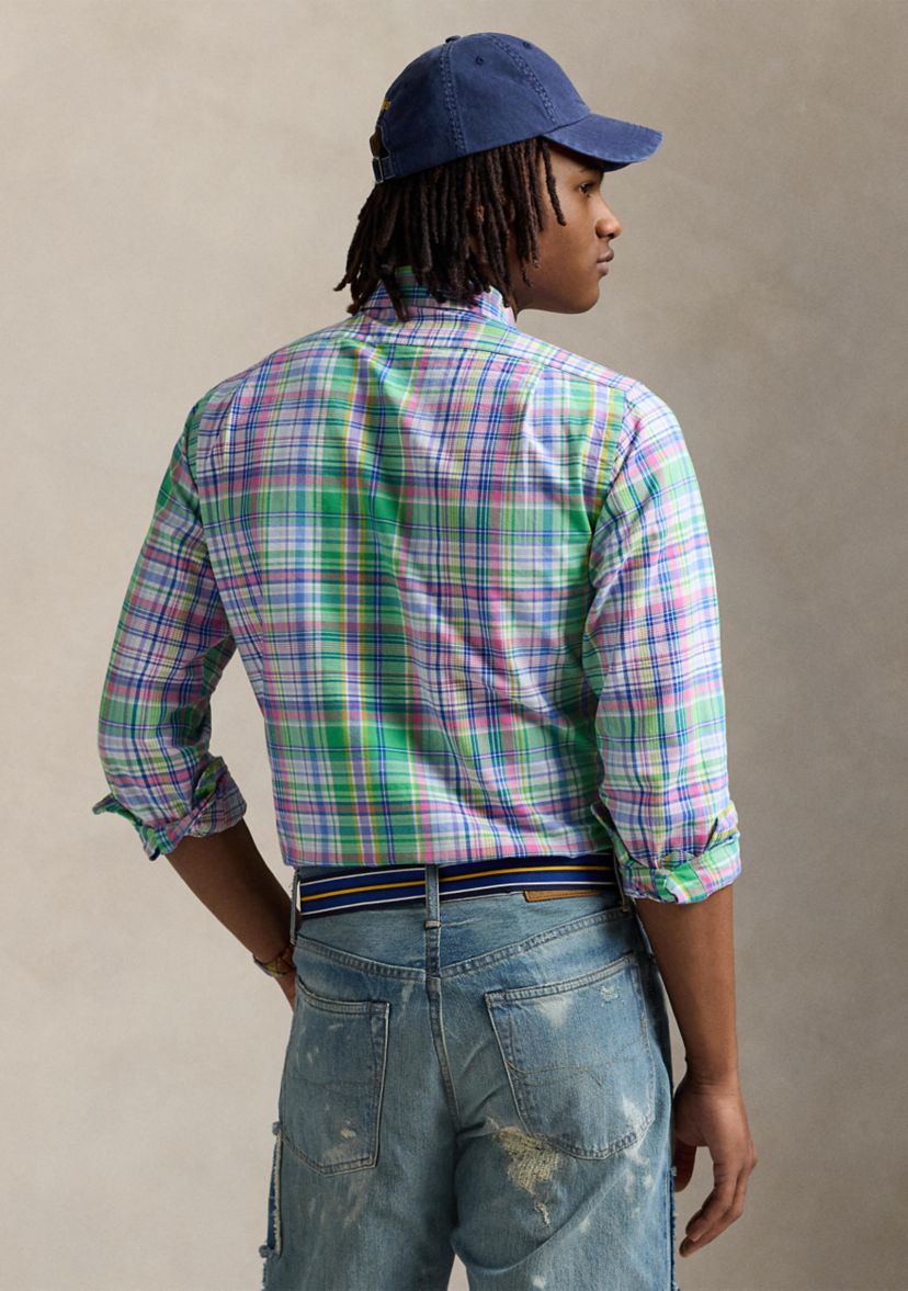 Classic Fit Plaid Oxford Shirt