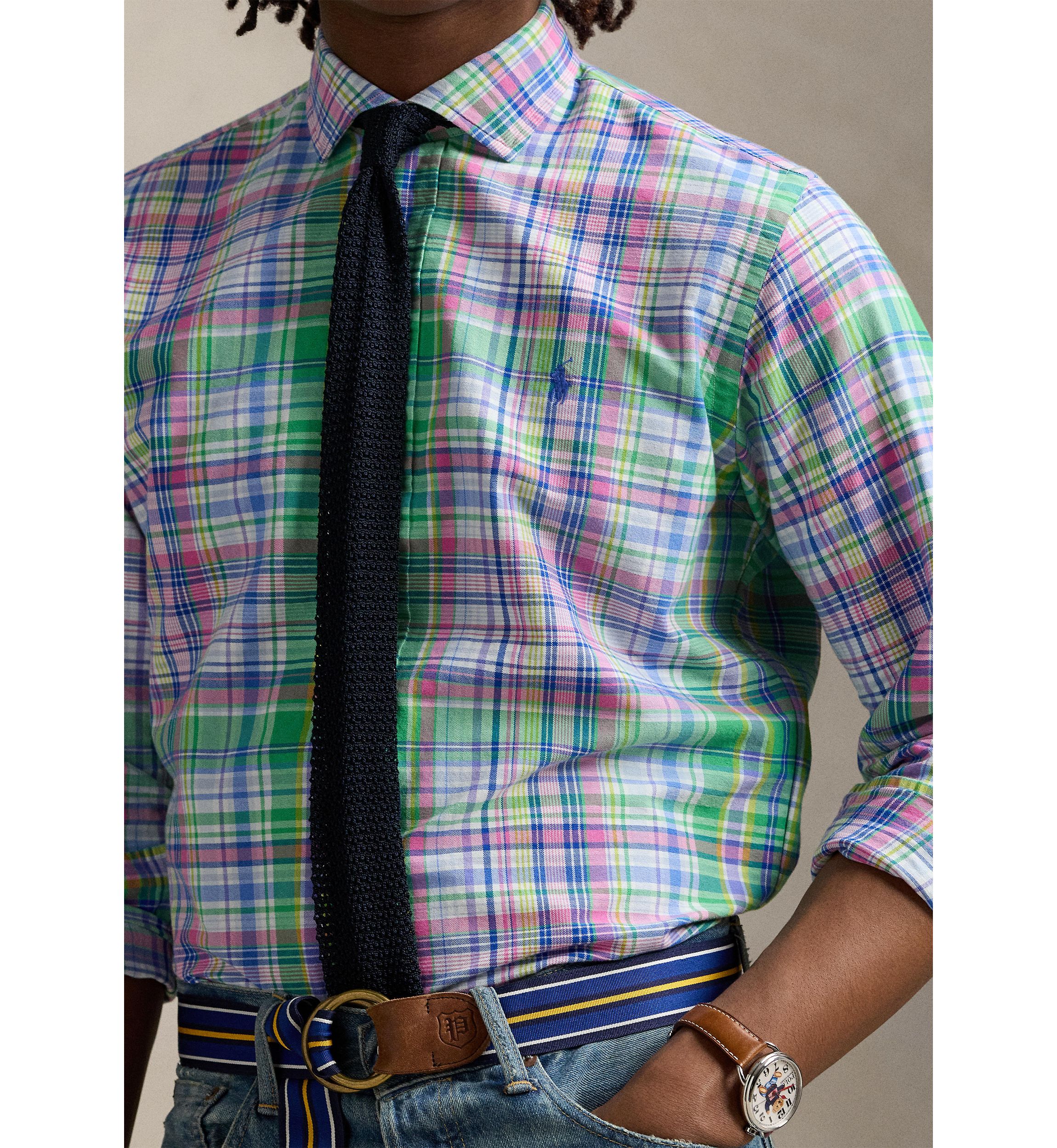 Classic Fit Plaid Oxford Shirt