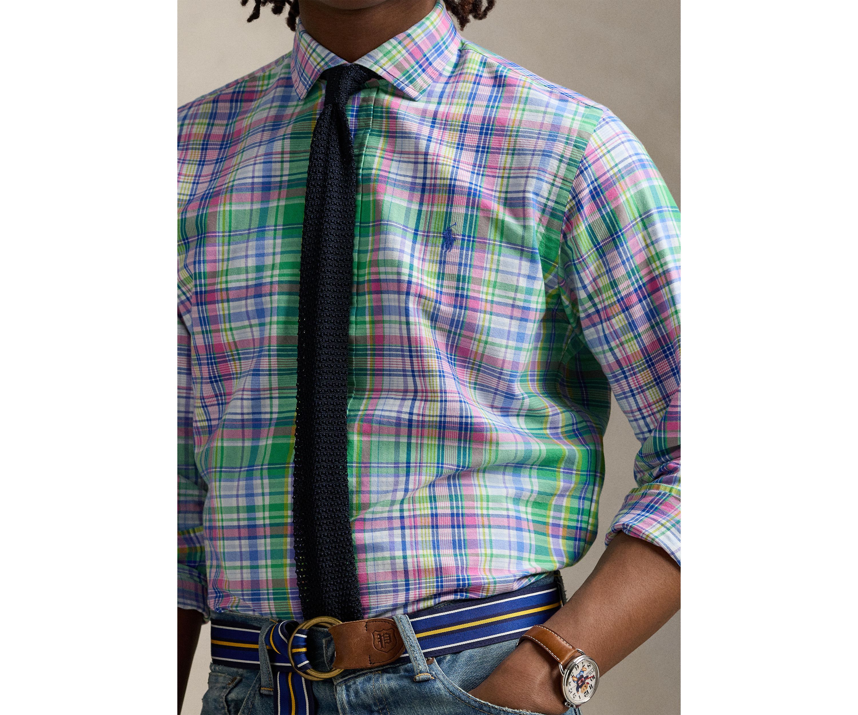 Classic Fit Plaid Oxford Shirt