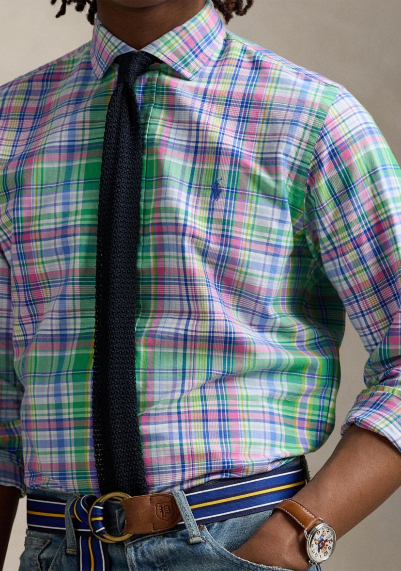 Classic Fit Plaid Oxford Shirt