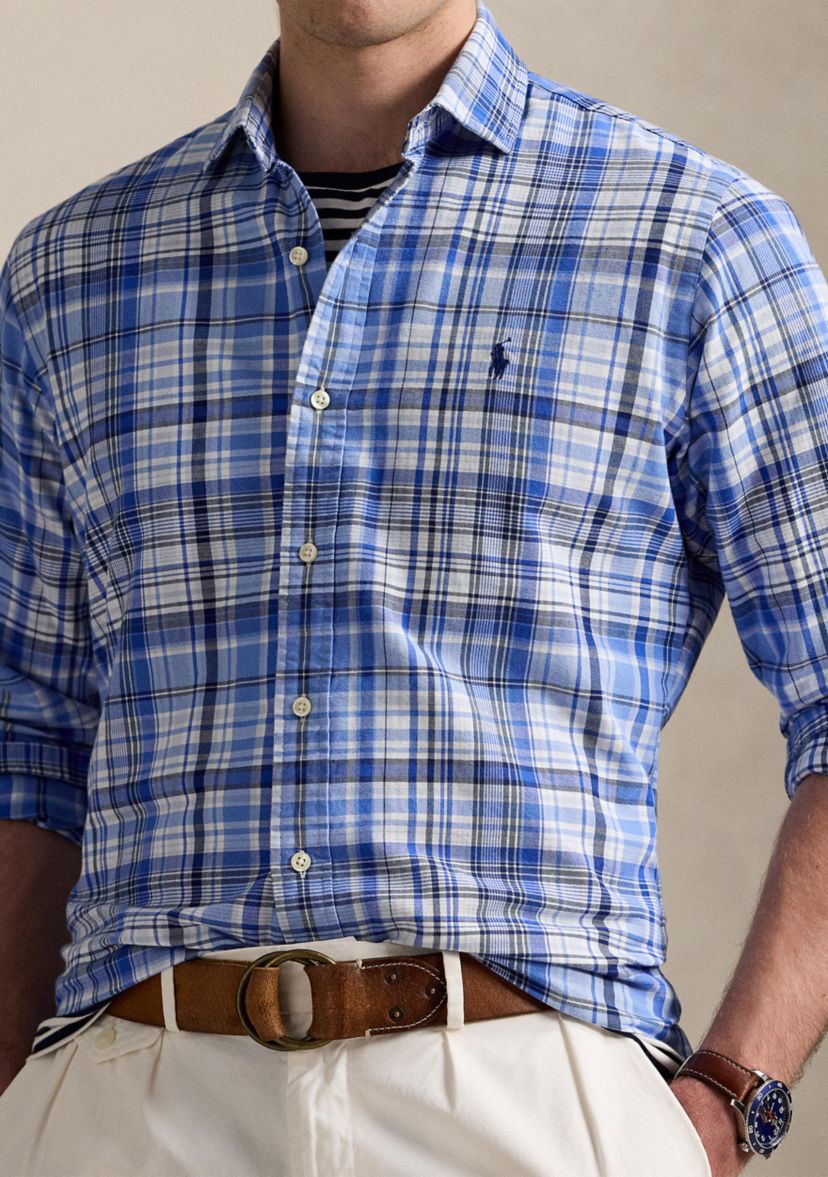 Classic Fit Plaid Oxford Shirt