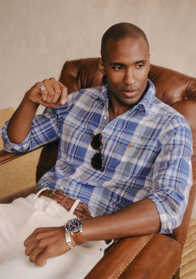 Classic Fit Plaid Oxford Shirt