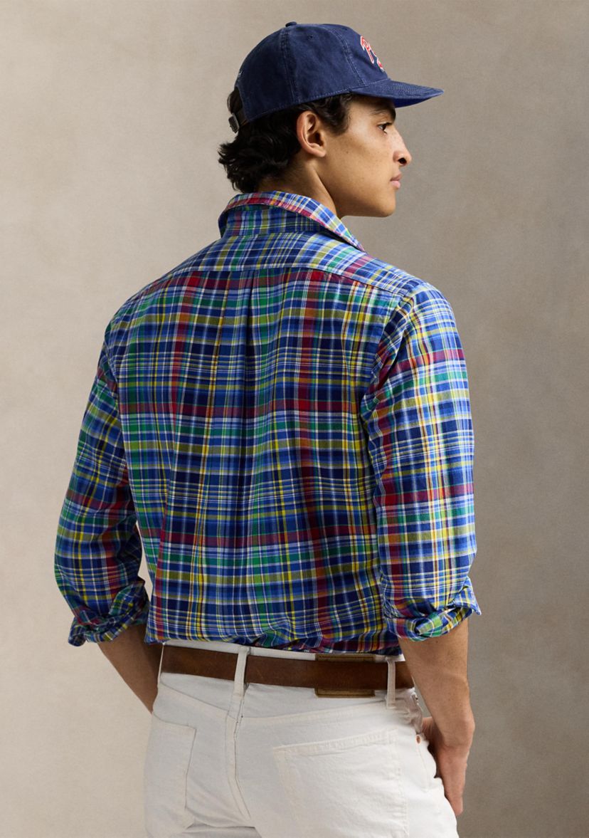 Classic Fit Plaid Oxford Shirt