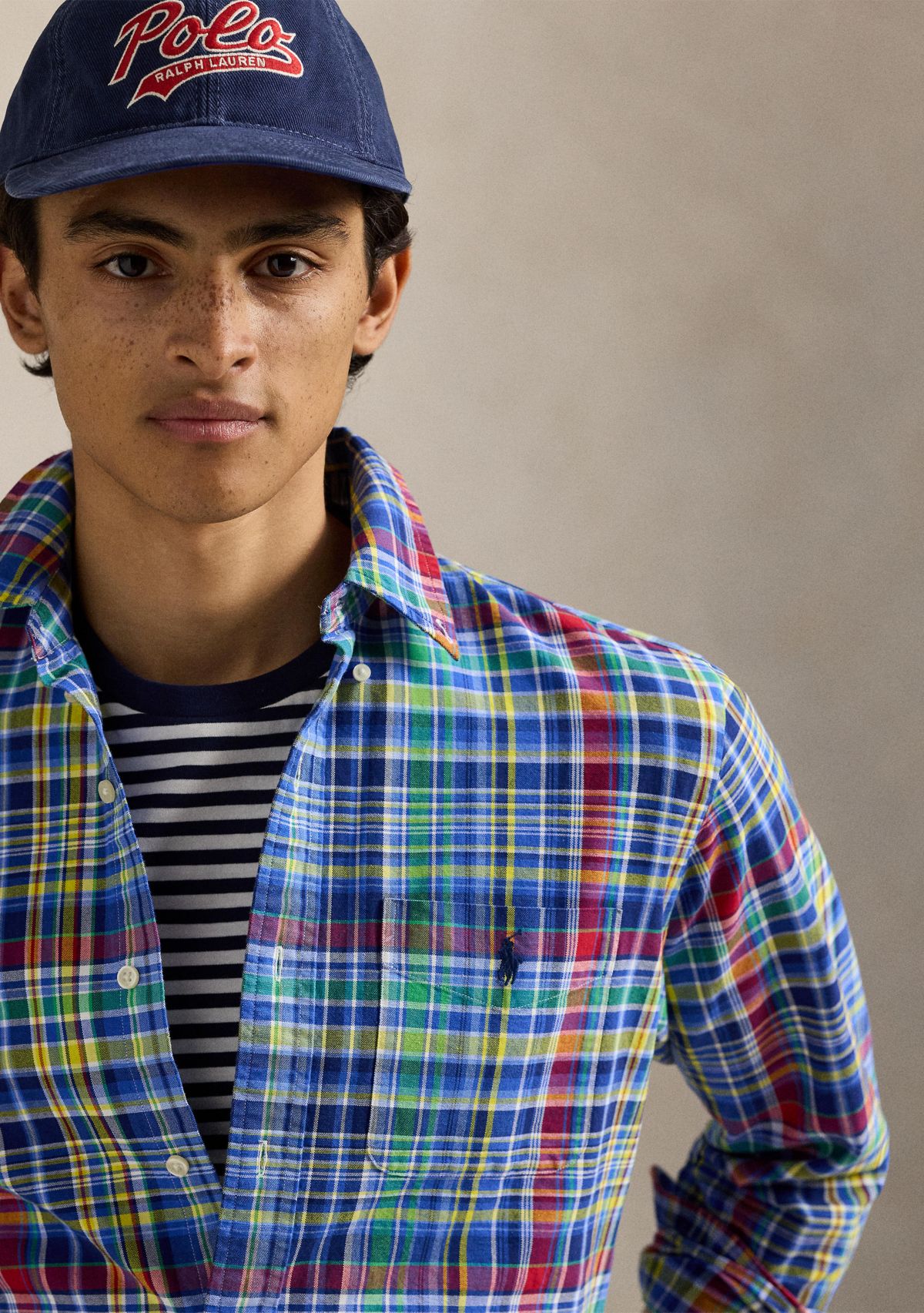 Classic Fit Plaid Oxford Shirt
