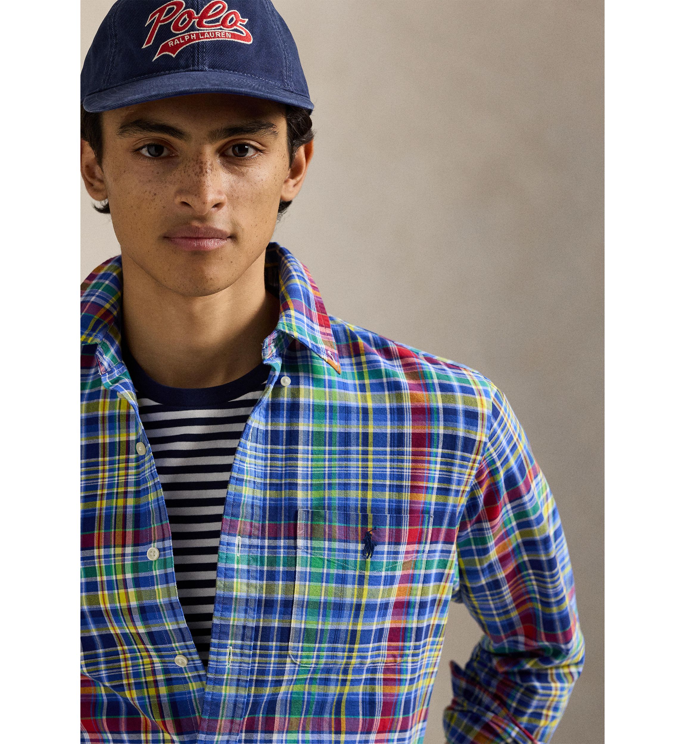 Classic Fit Plaid Oxford Shirt