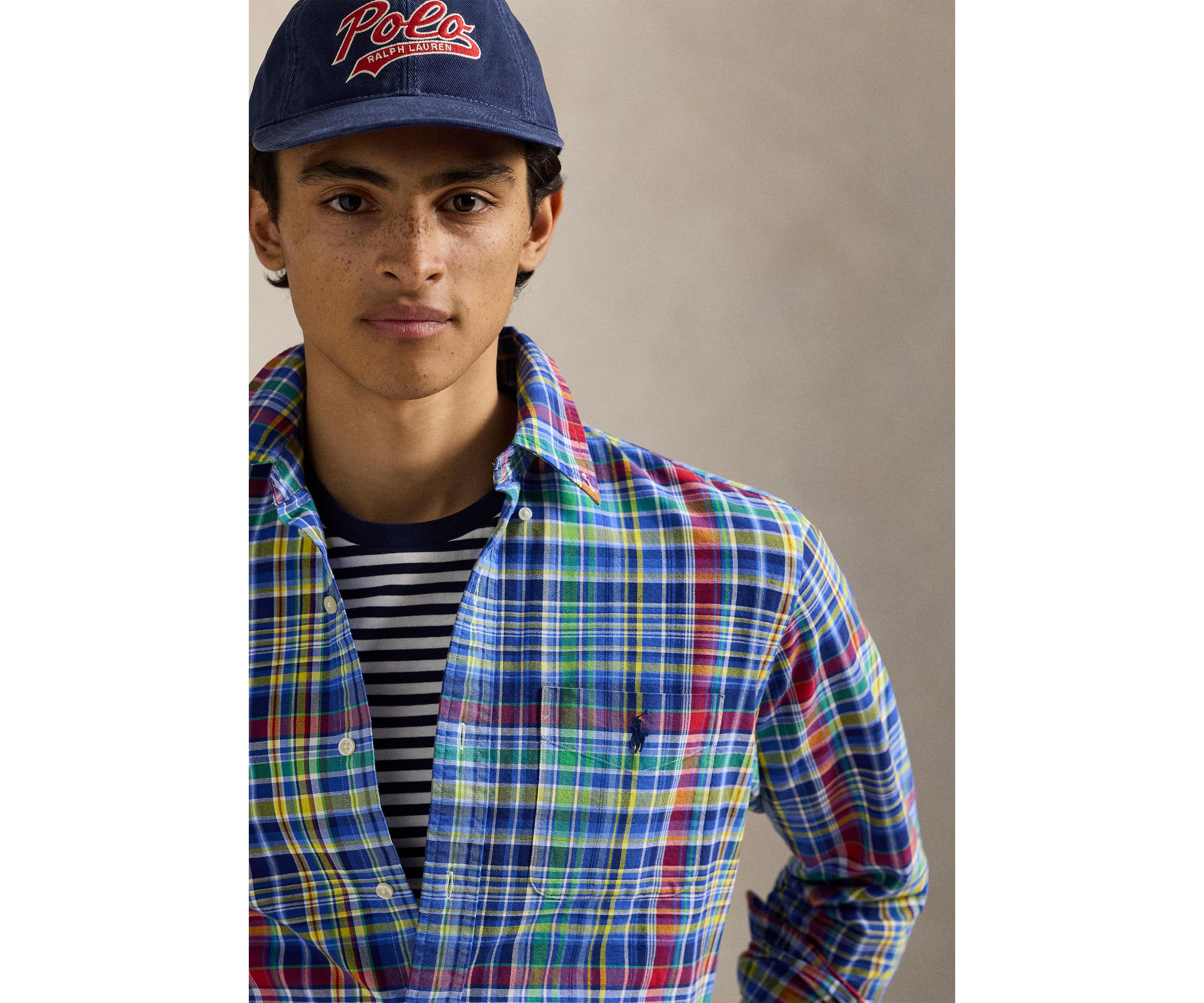 Classic Fit Plaid Oxford Shirt