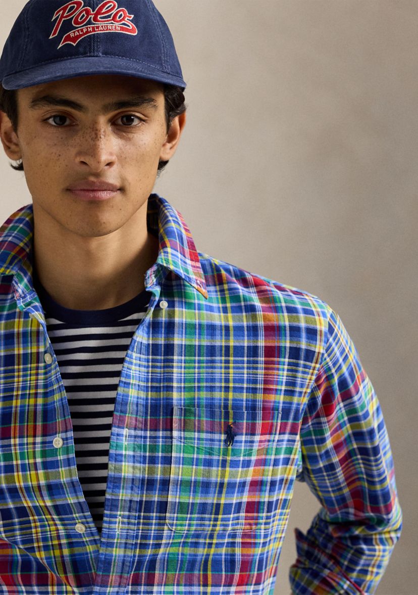 Classic Fit Plaid Oxford Shirt