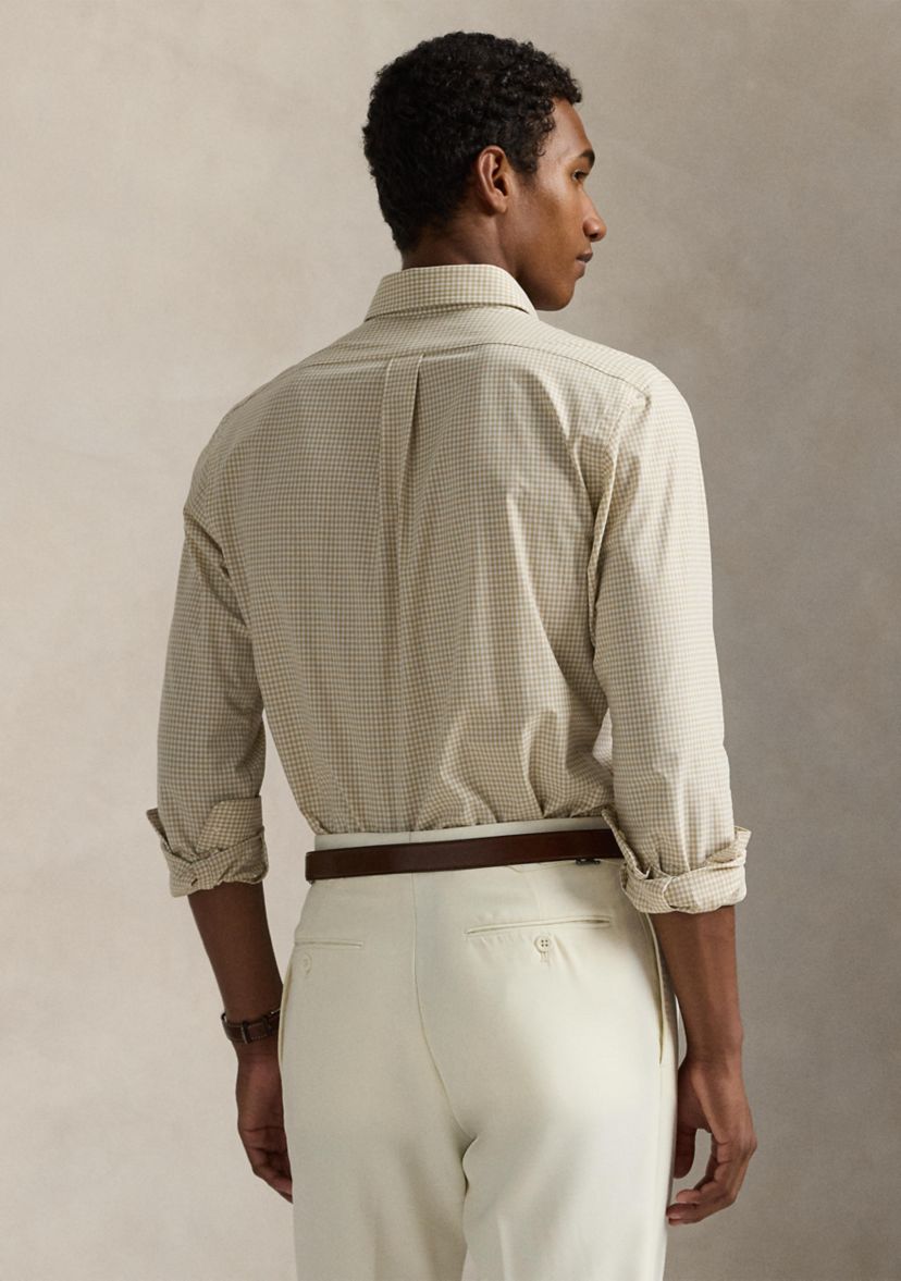 Classic Fit Gingham Stretch Poplin Shirt