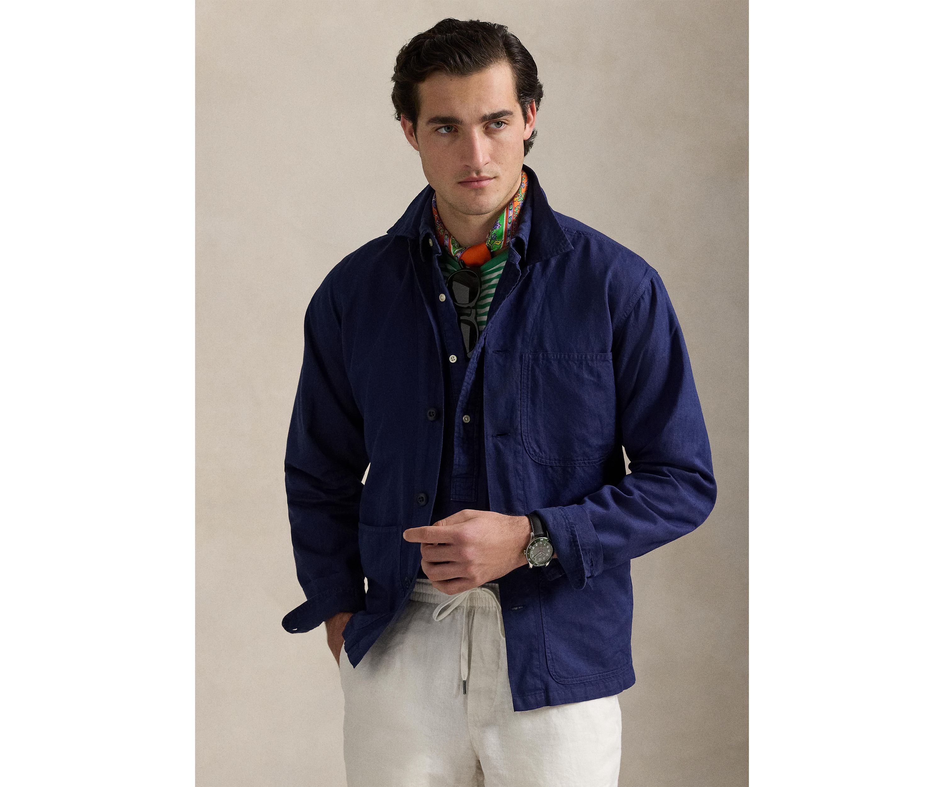Linen-Cotton Overshirt
