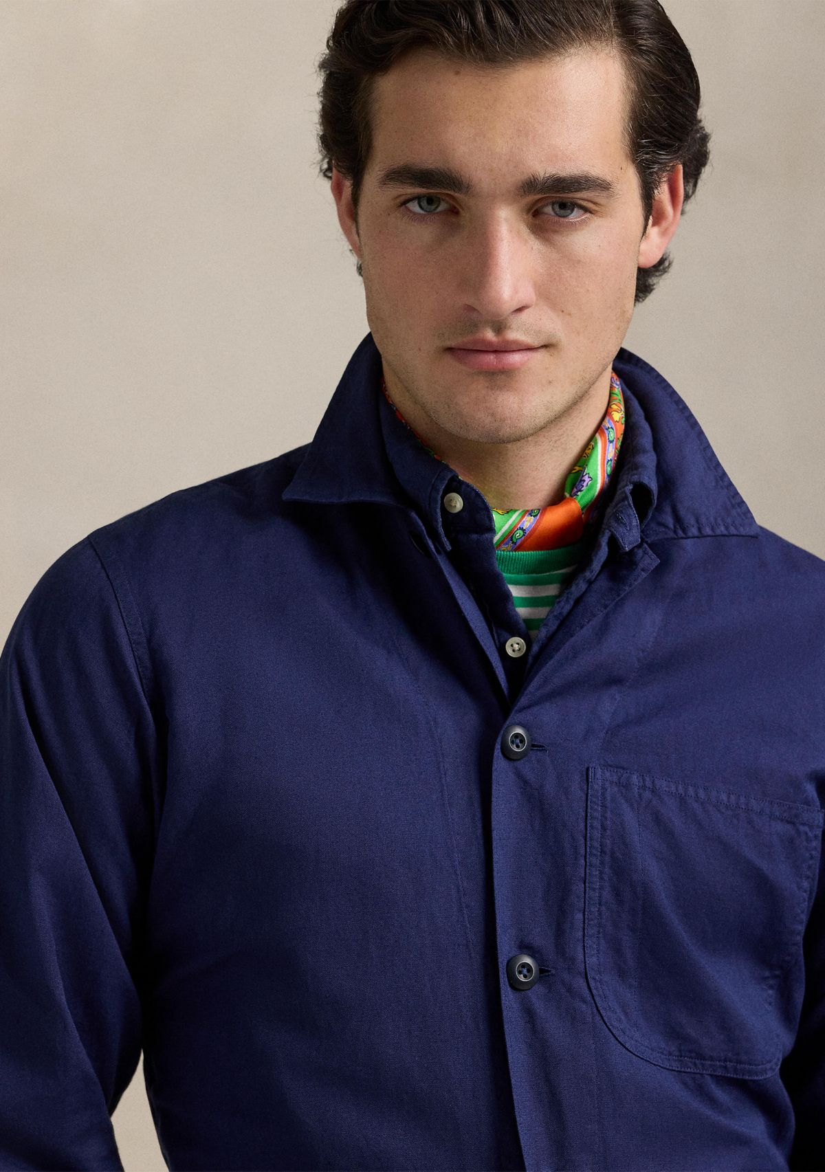 Linen-Cotton Overshirt