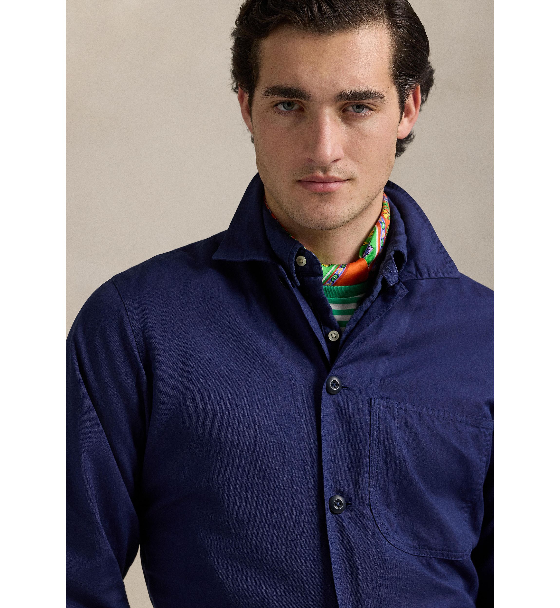 Linen-Cotton Overshirt