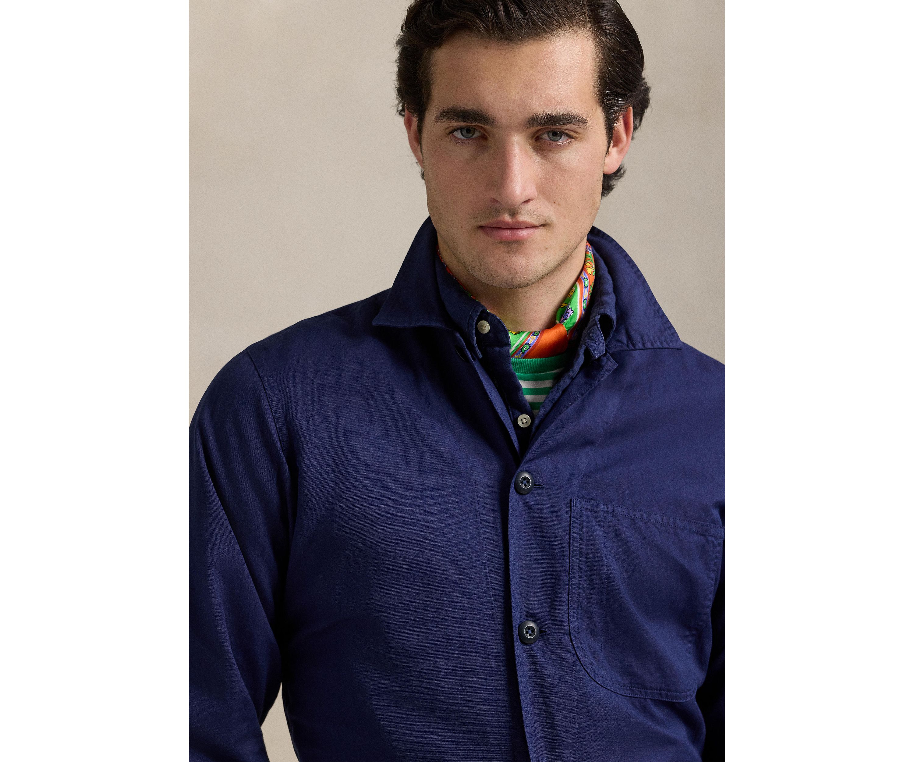 Linen-Cotton Overshirt
