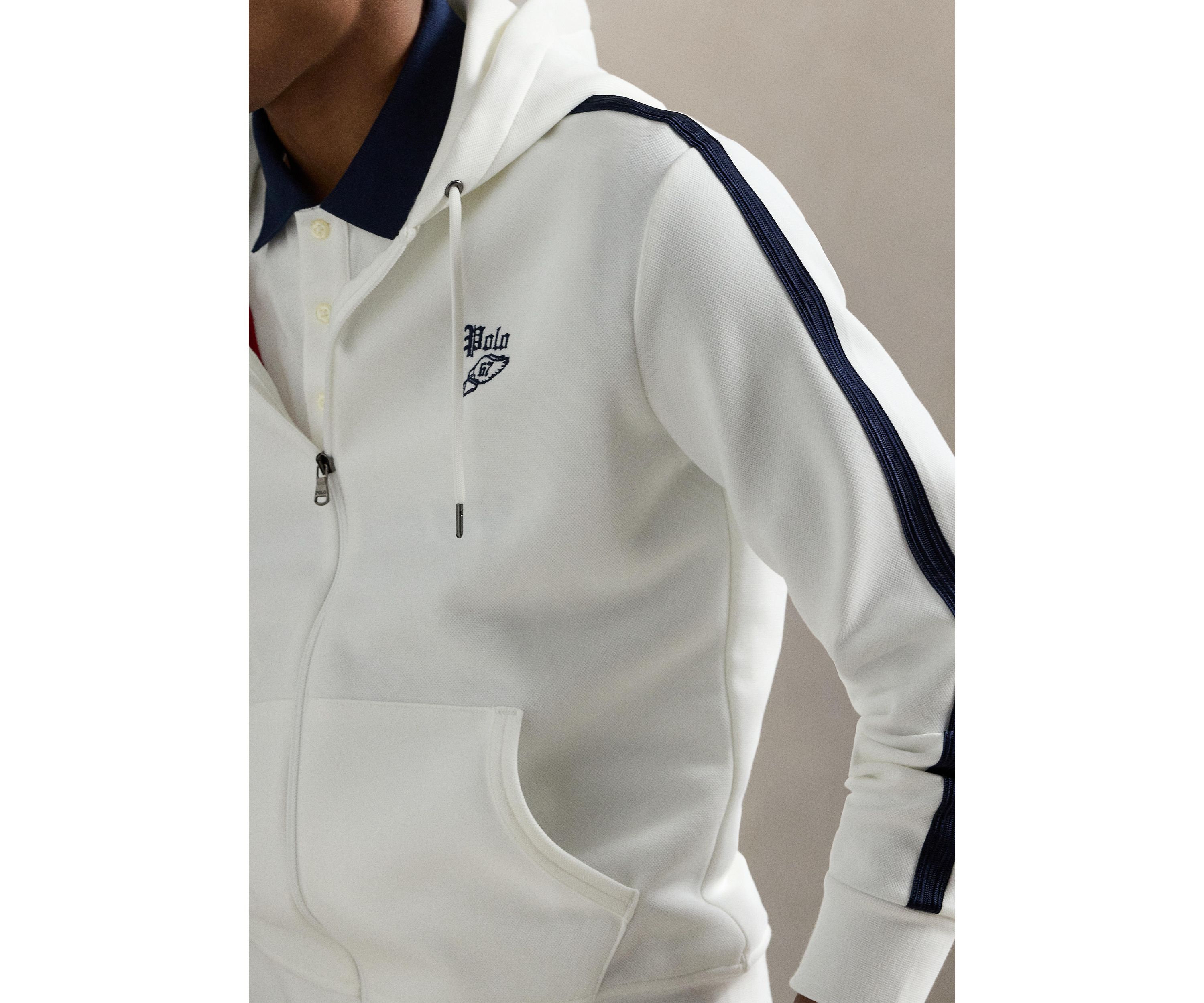 Logo Double-Knit Mesh Hoodie