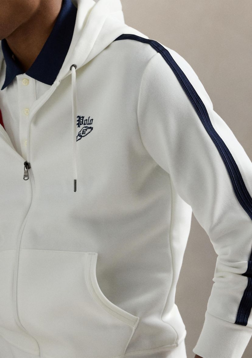 Logo Double-Knit Mesh Hoodie