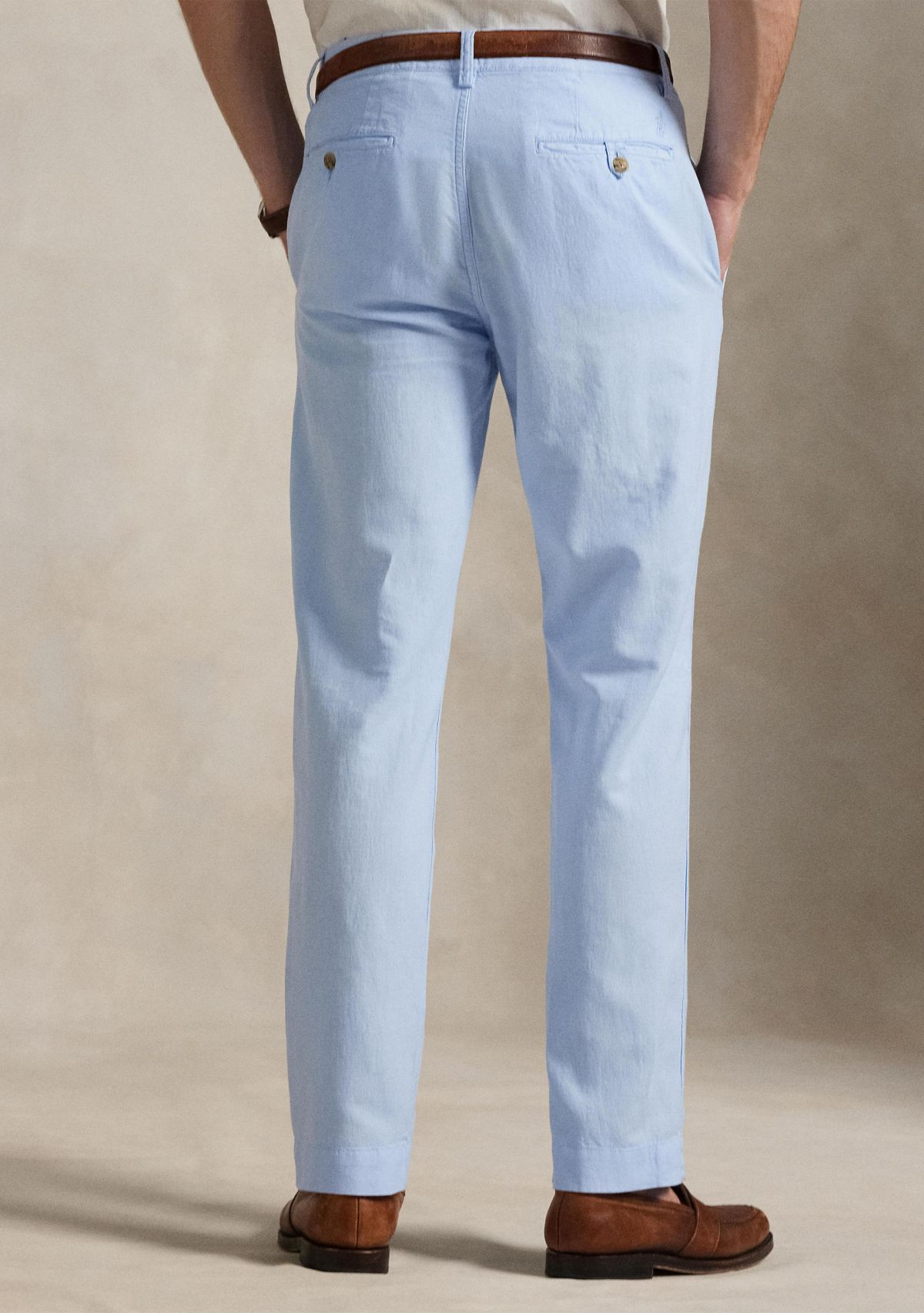 Straight Fit Linen-Cotton Pants