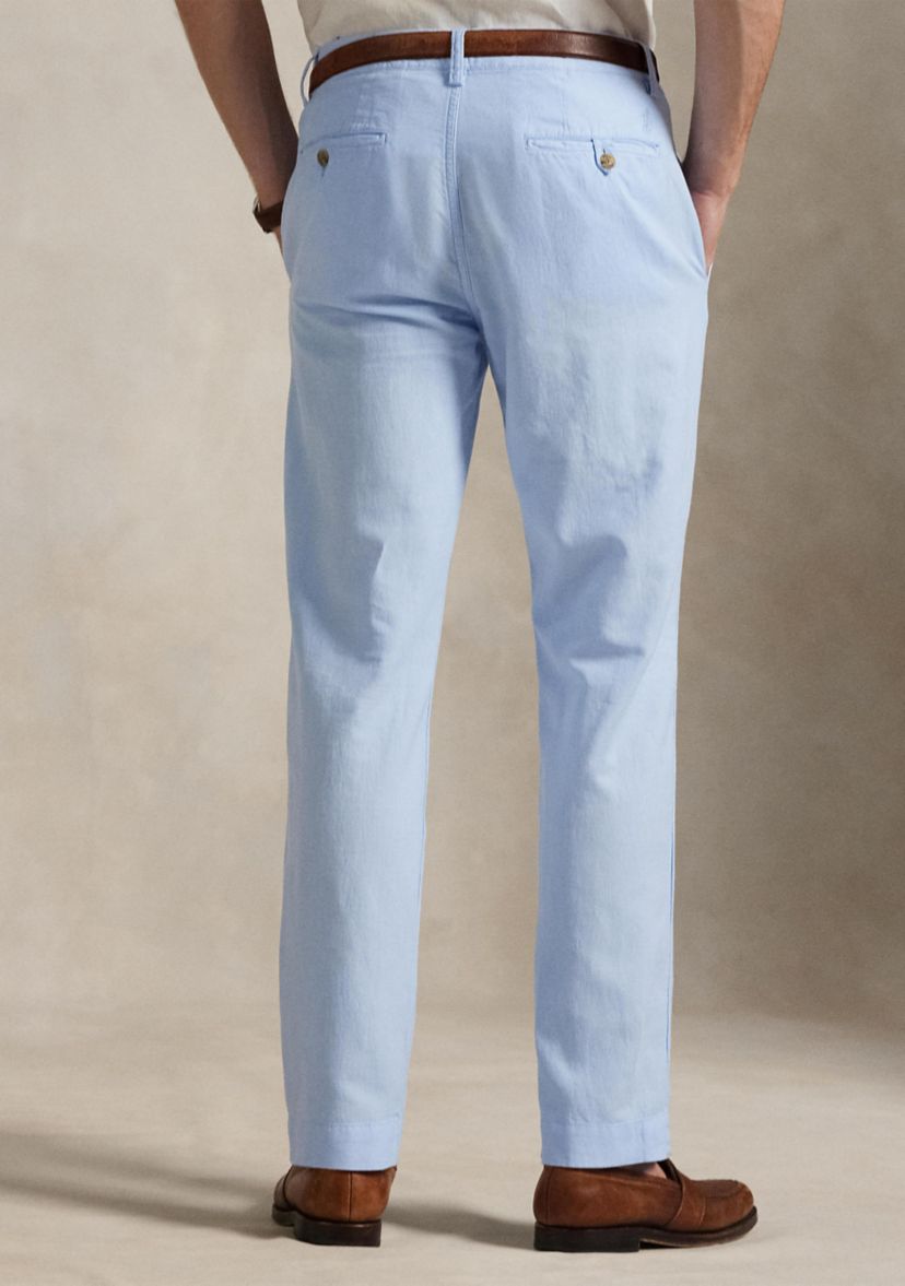 Straight Fit Linen-Cotton Pants