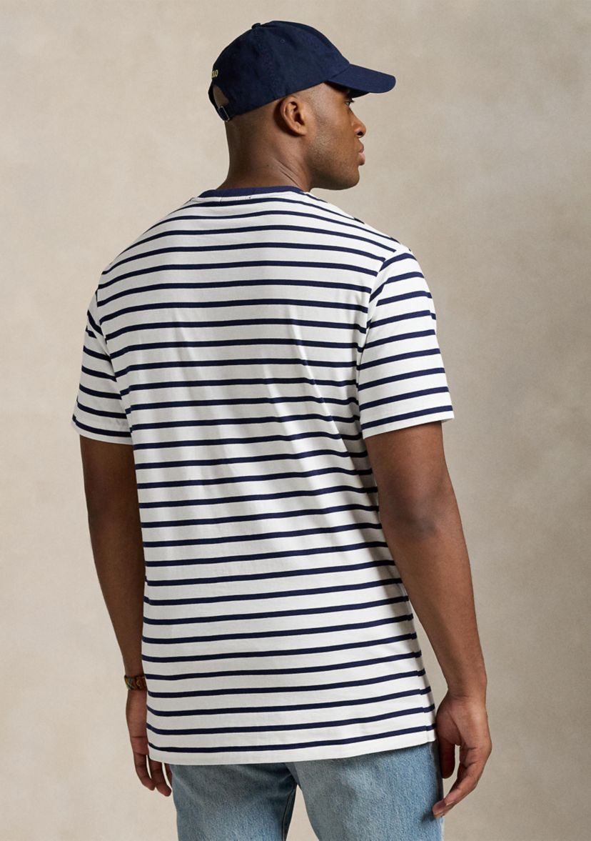 Big & Tall Striped Jersey Crew Neck T-Shirt