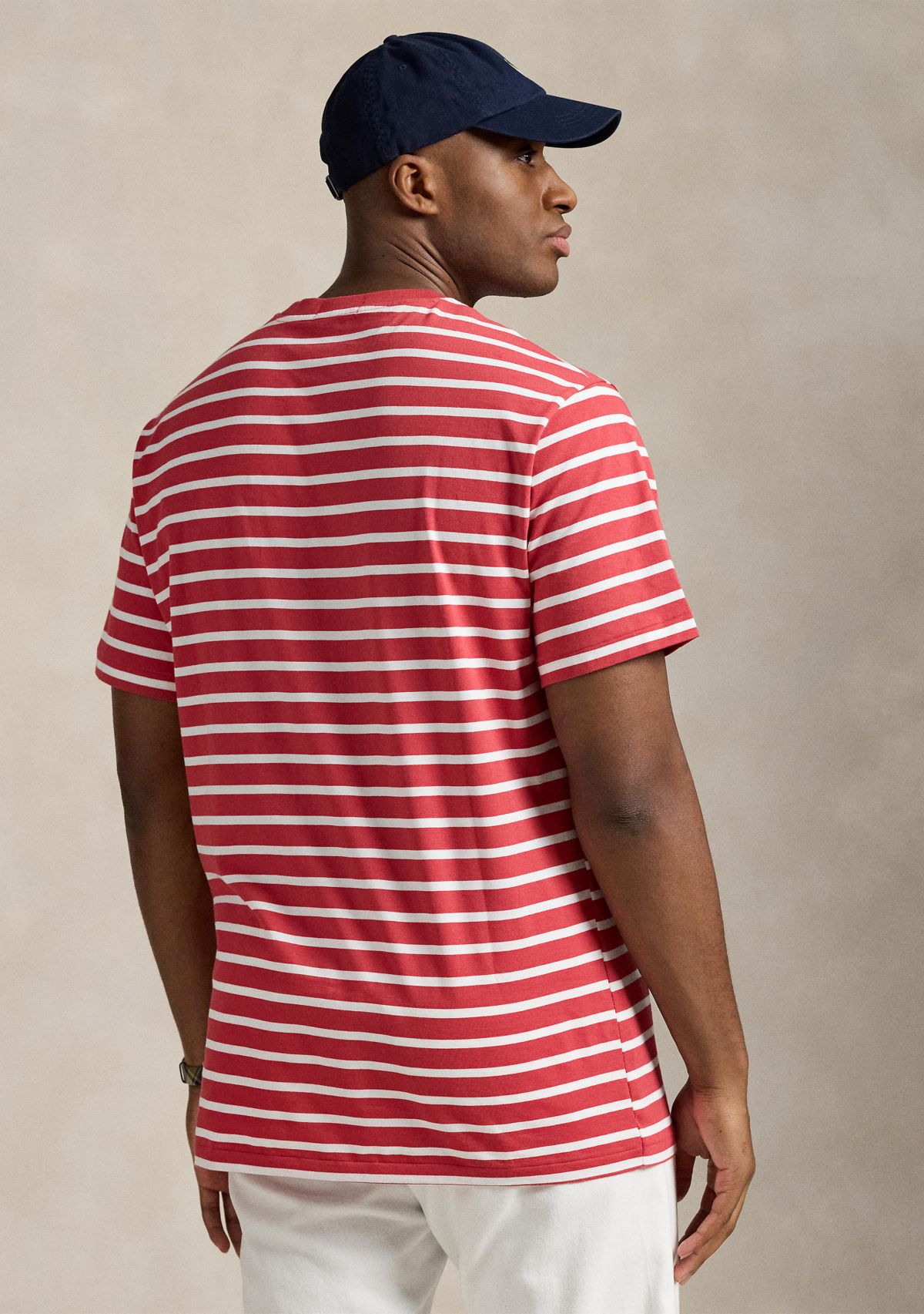Big & Tall Striped Jersey Crew Neck T-Shirt