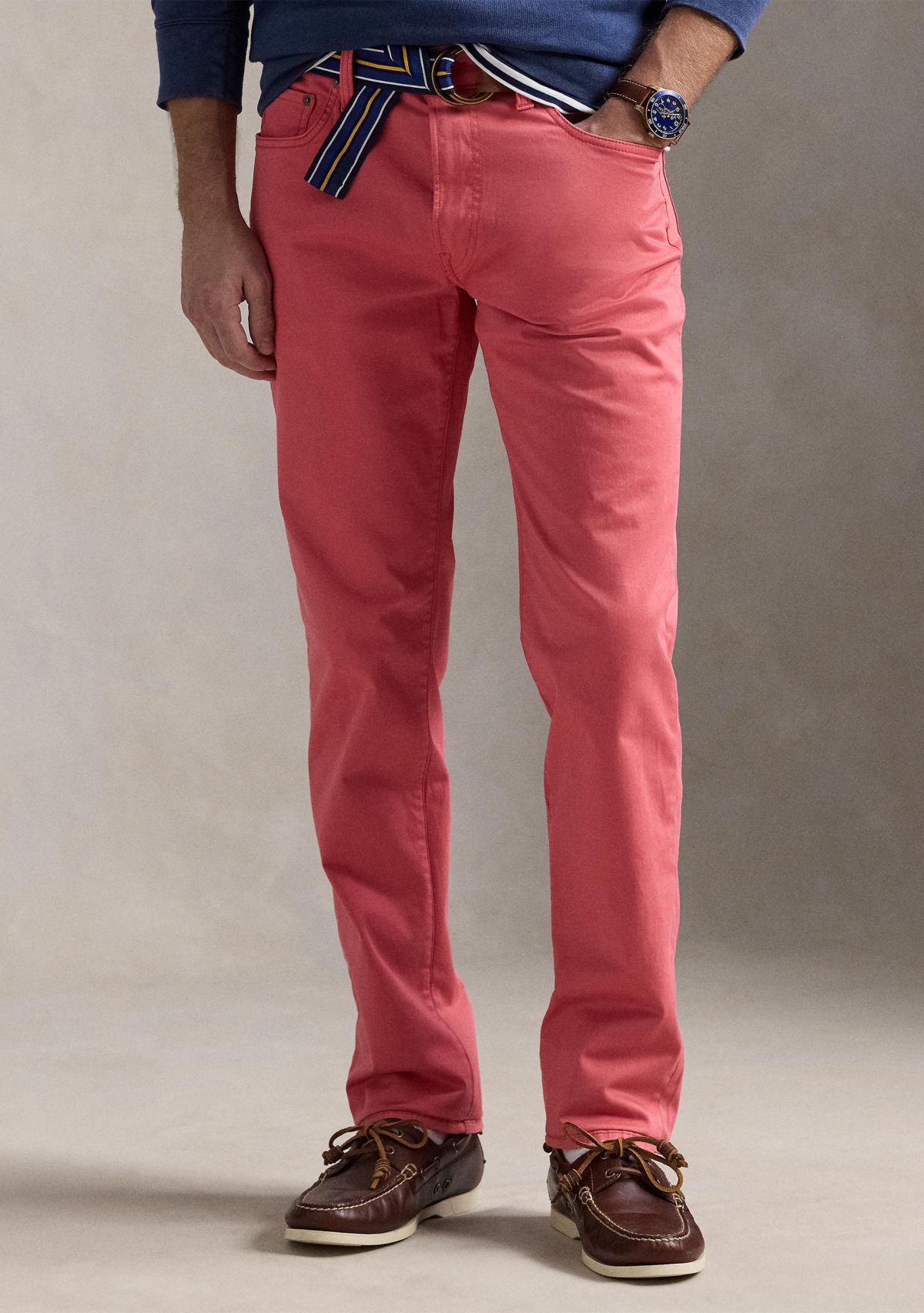 Varick Slim Straight Stretch Sateen Pants