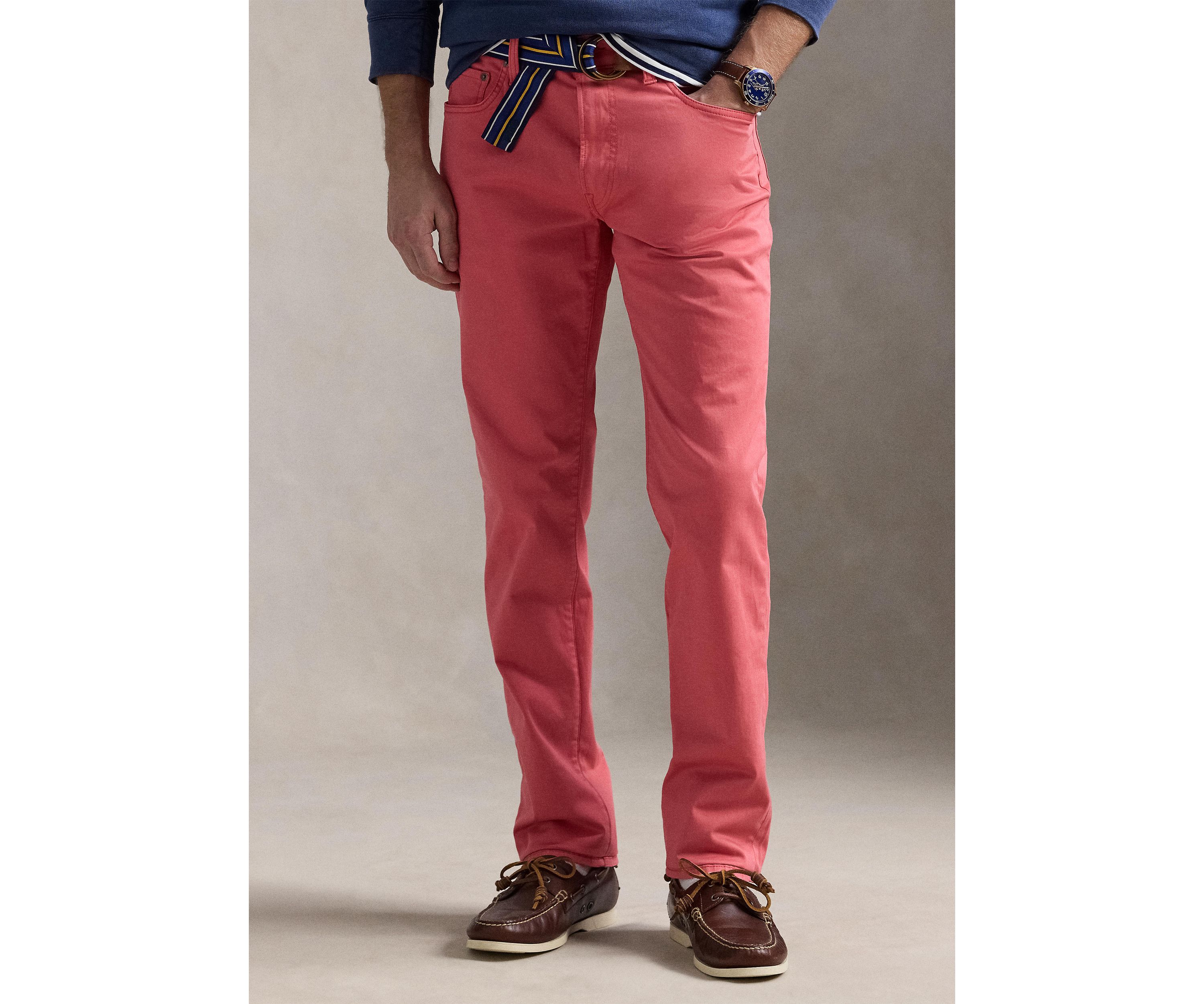 Varick Slim Straight Stretch Sateen Pants