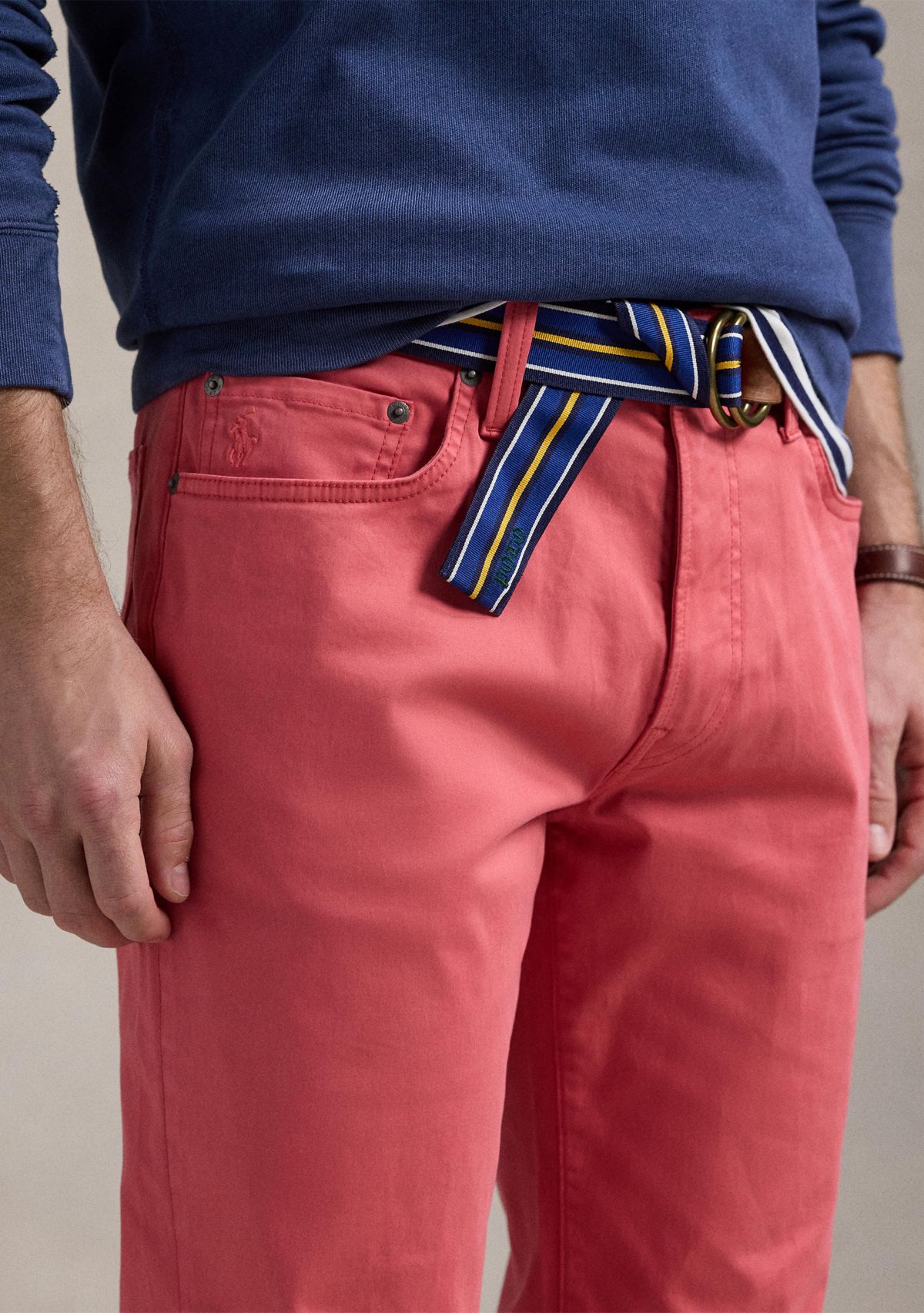 Varick Slim Straight Stretch Sateen Pants