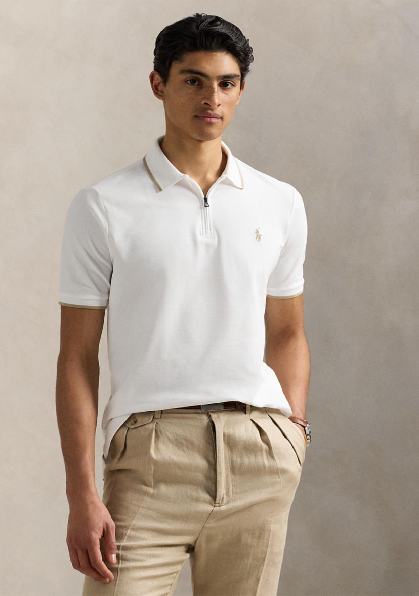 Classic Fit Stretch Mesh Polo Shirt