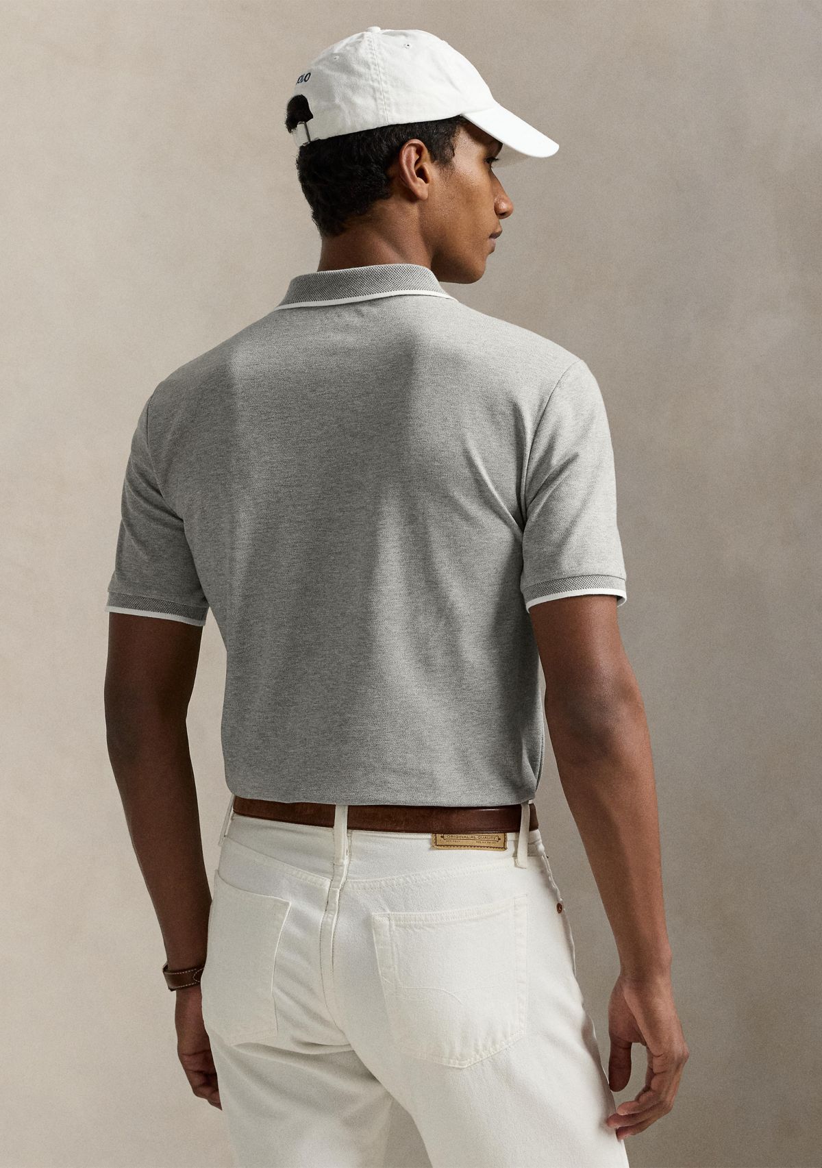 Classic Fit Stretch Mesh Polo Shirt