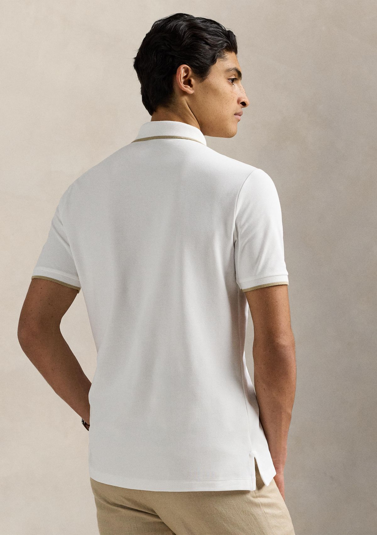 Classic Fit Stretch Mesh Polo Shirt