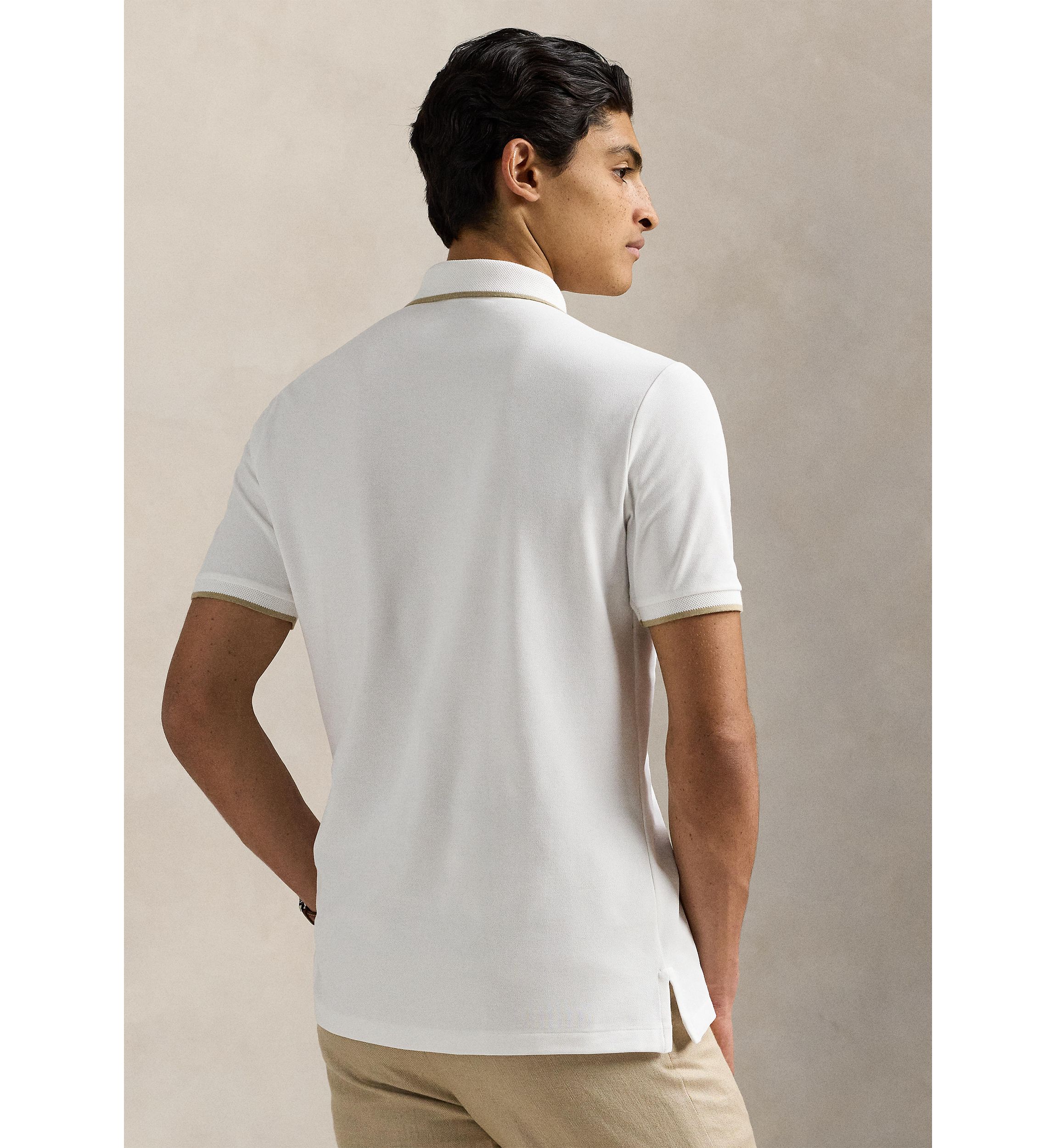 Classic Fit Stretch Mesh Polo Shirt