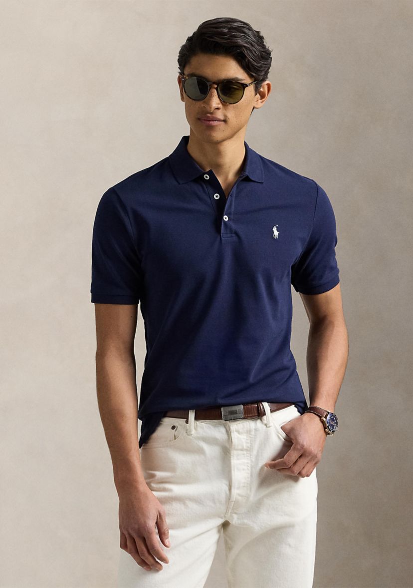 Classic Fit Stretch Mesh Polo Shirt 