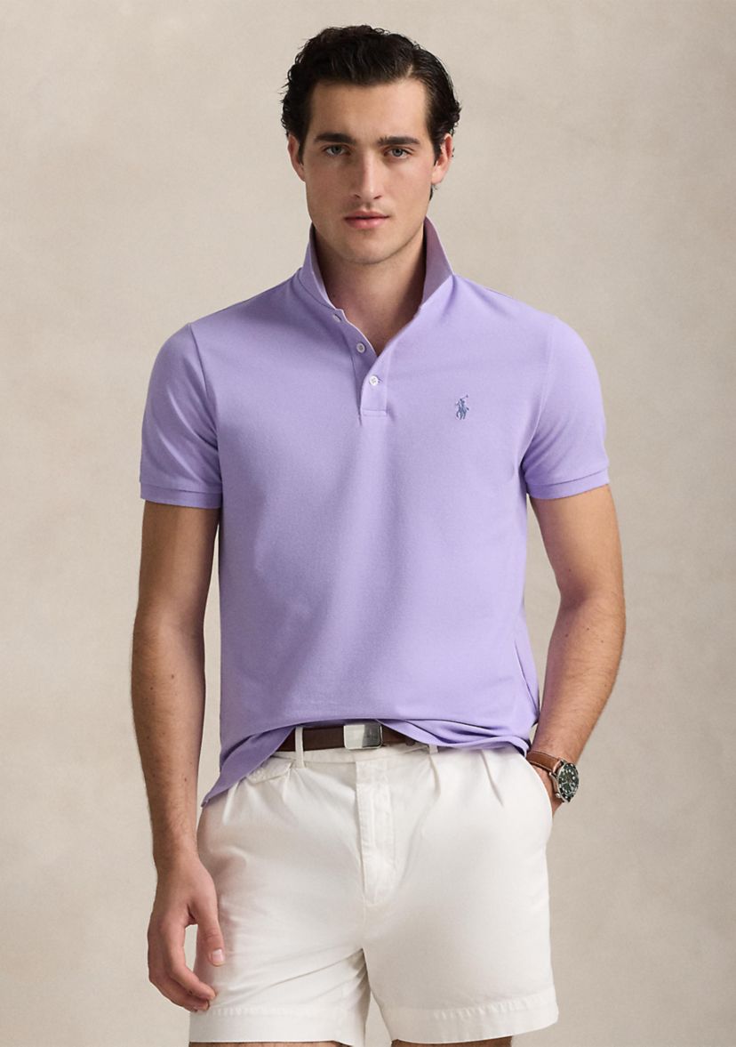 Classic Fit Stretch Mesh Polo Shirt 