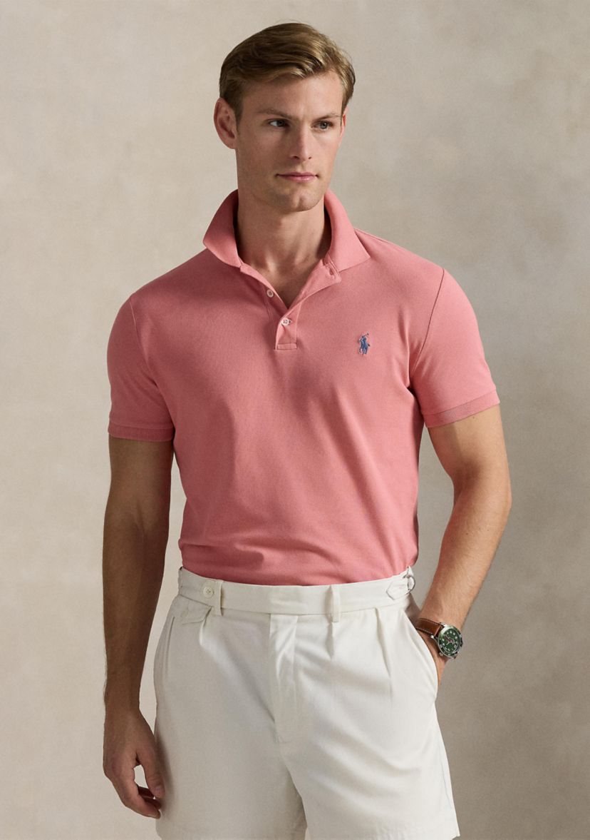 Classic Fit Stretch Mesh Polo Shirt 