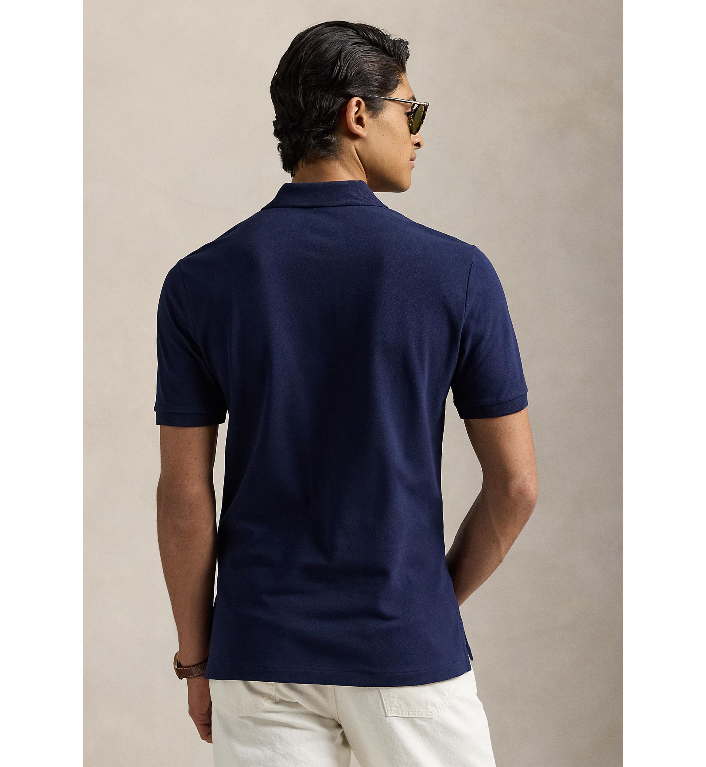 Classic Fit Stretch Mesh Polo Shirt 