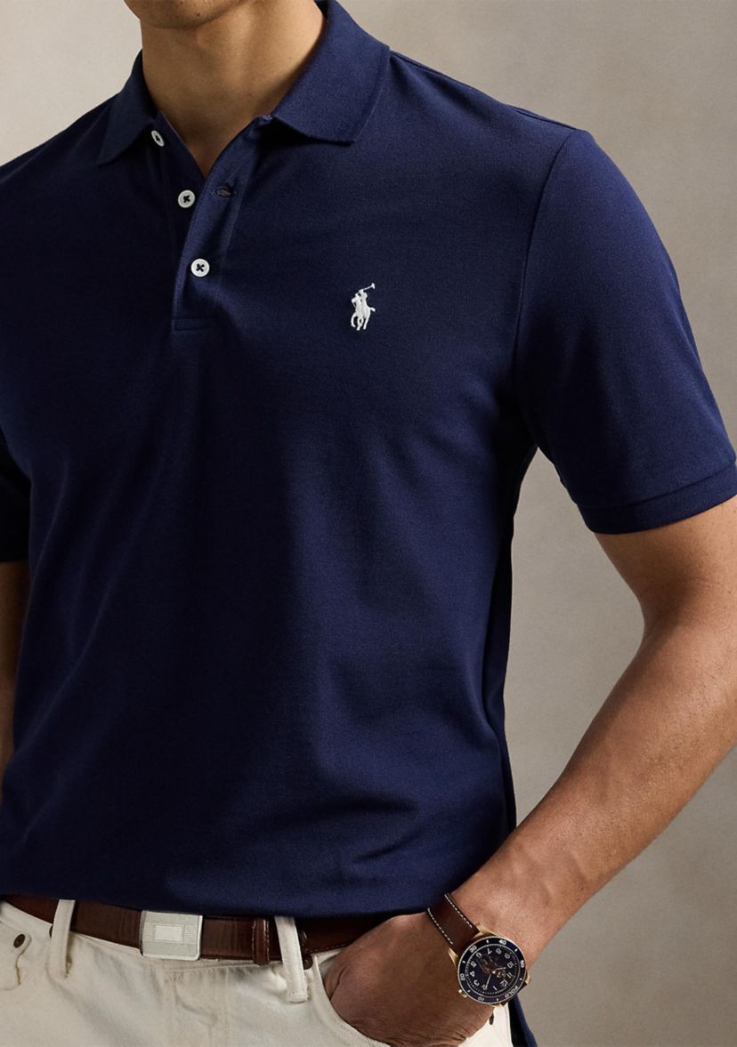 Classic Fit Stretch Mesh Polo Shirt 