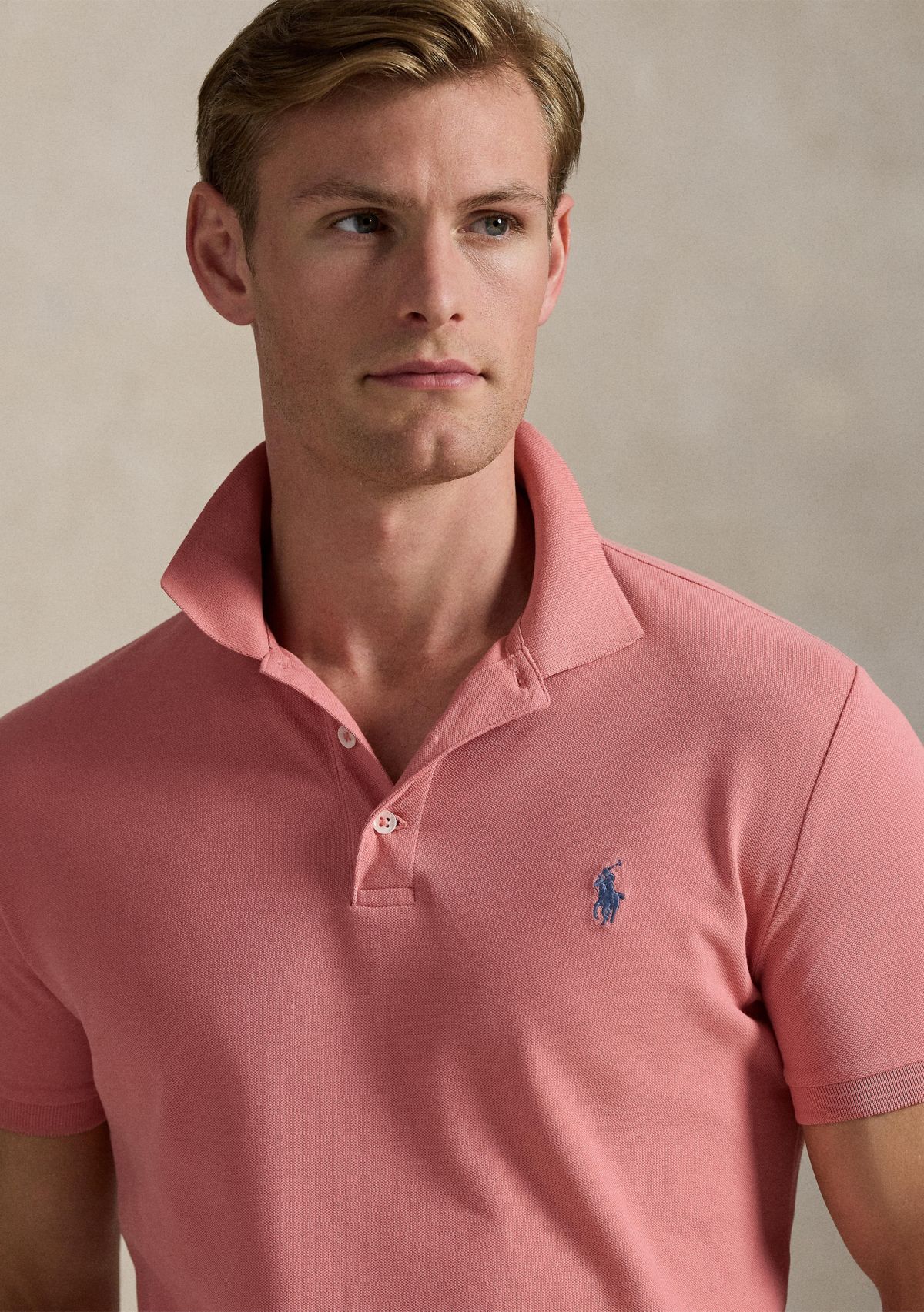 Classic Fit Stretch Mesh Polo Shirt 