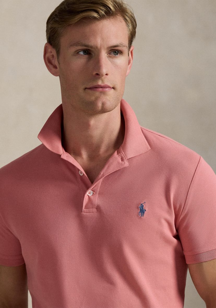 Classic Fit Stretch Mesh Polo Shirt 