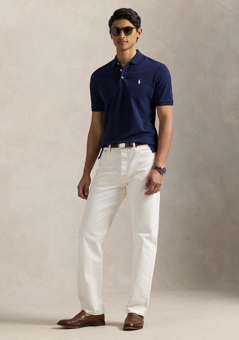 Classic Fit Stretch Mesh Polo Shirt 