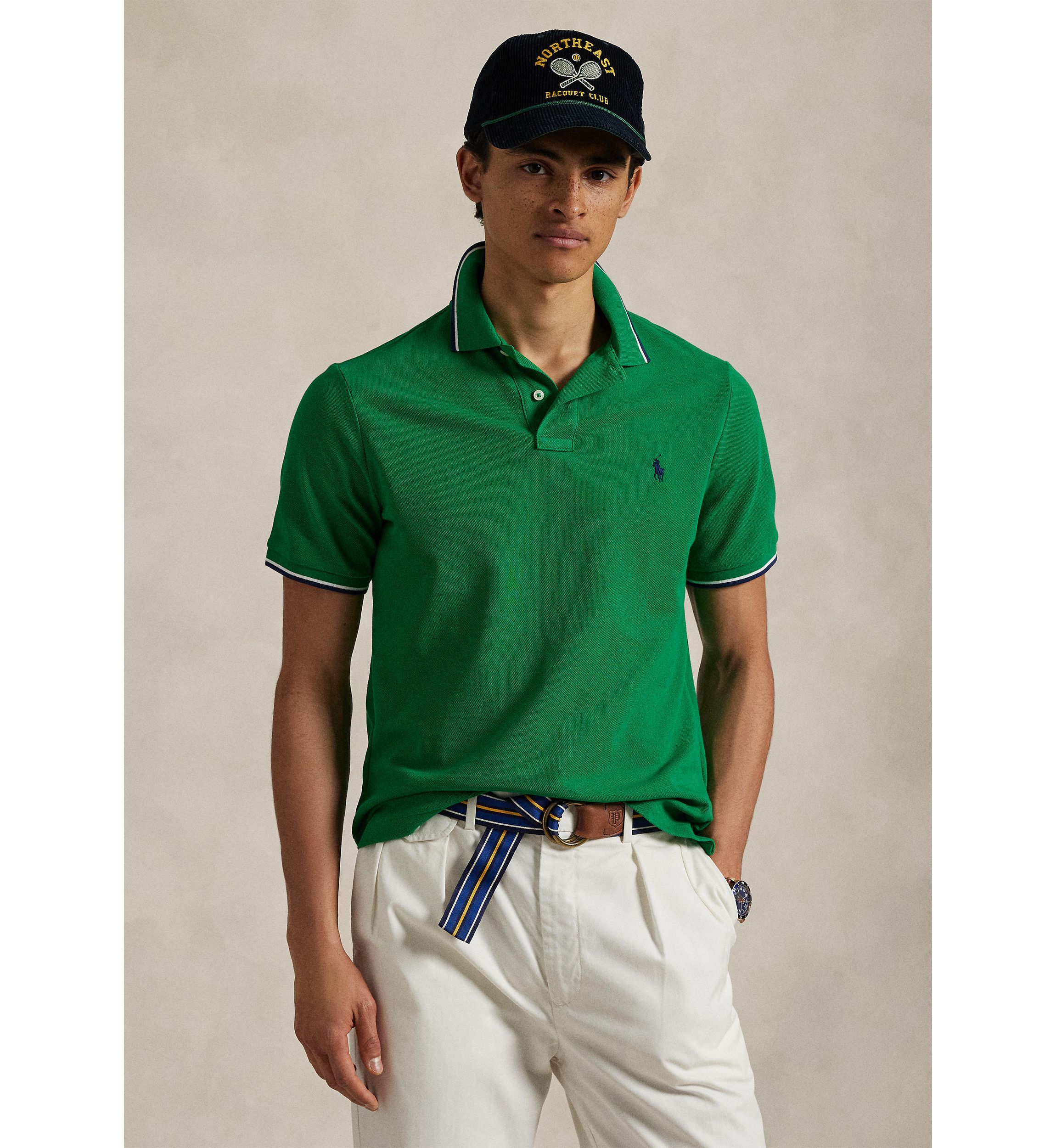 Classic Fit Mesh Polo Shirt