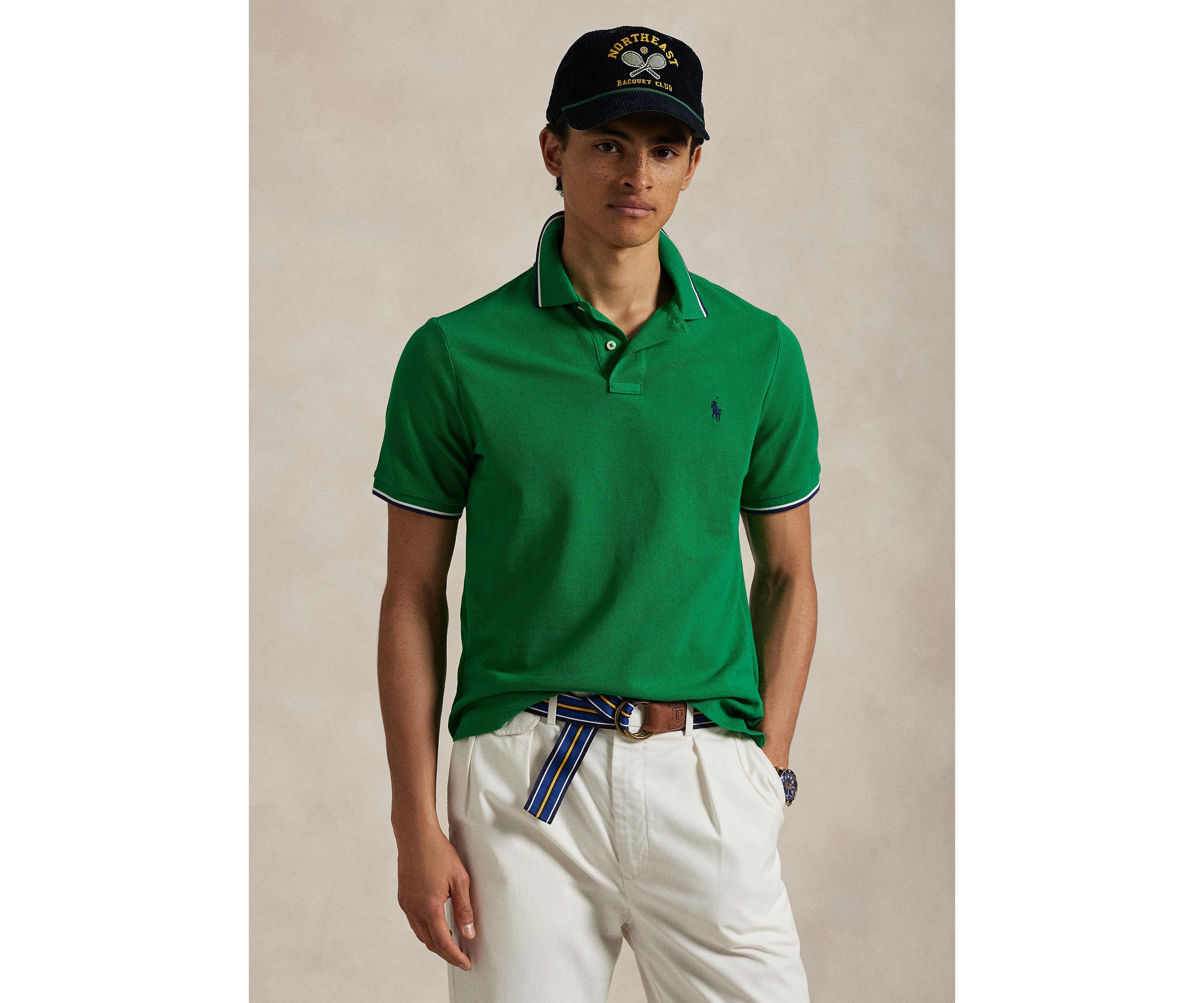 Classic Fit Mesh Polo Shirt