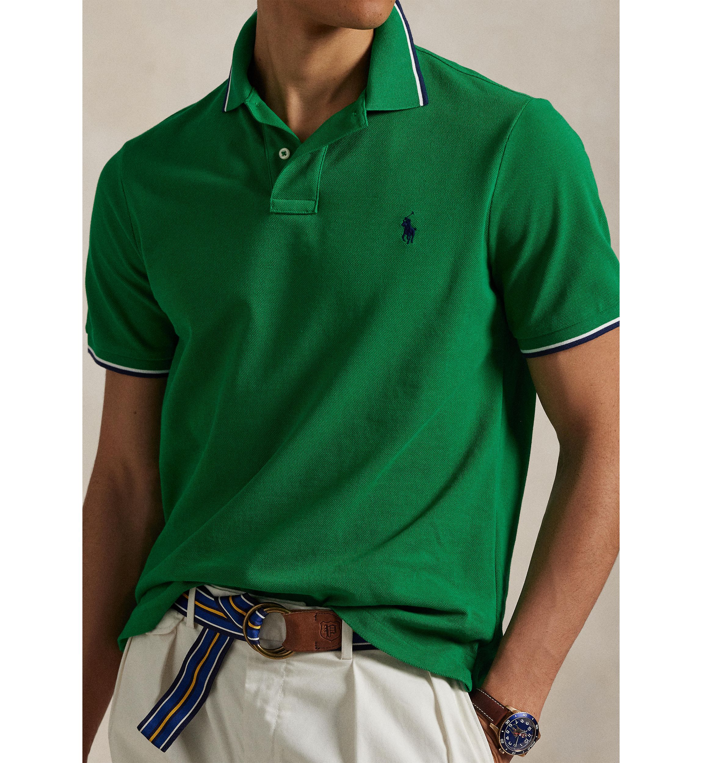 Classic Fit Mesh Polo Shirt