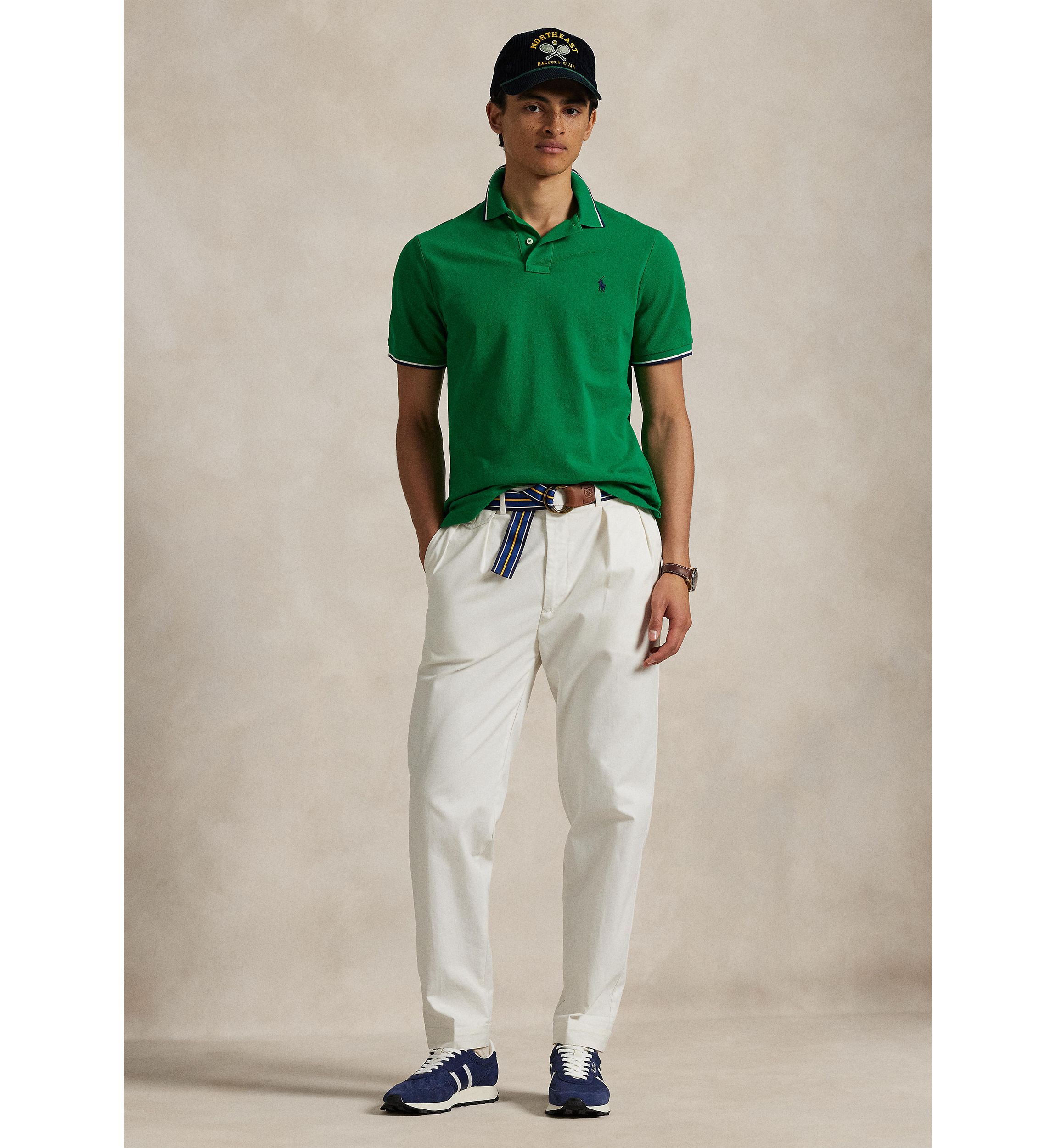 Classic Fit Mesh Polo Shirt