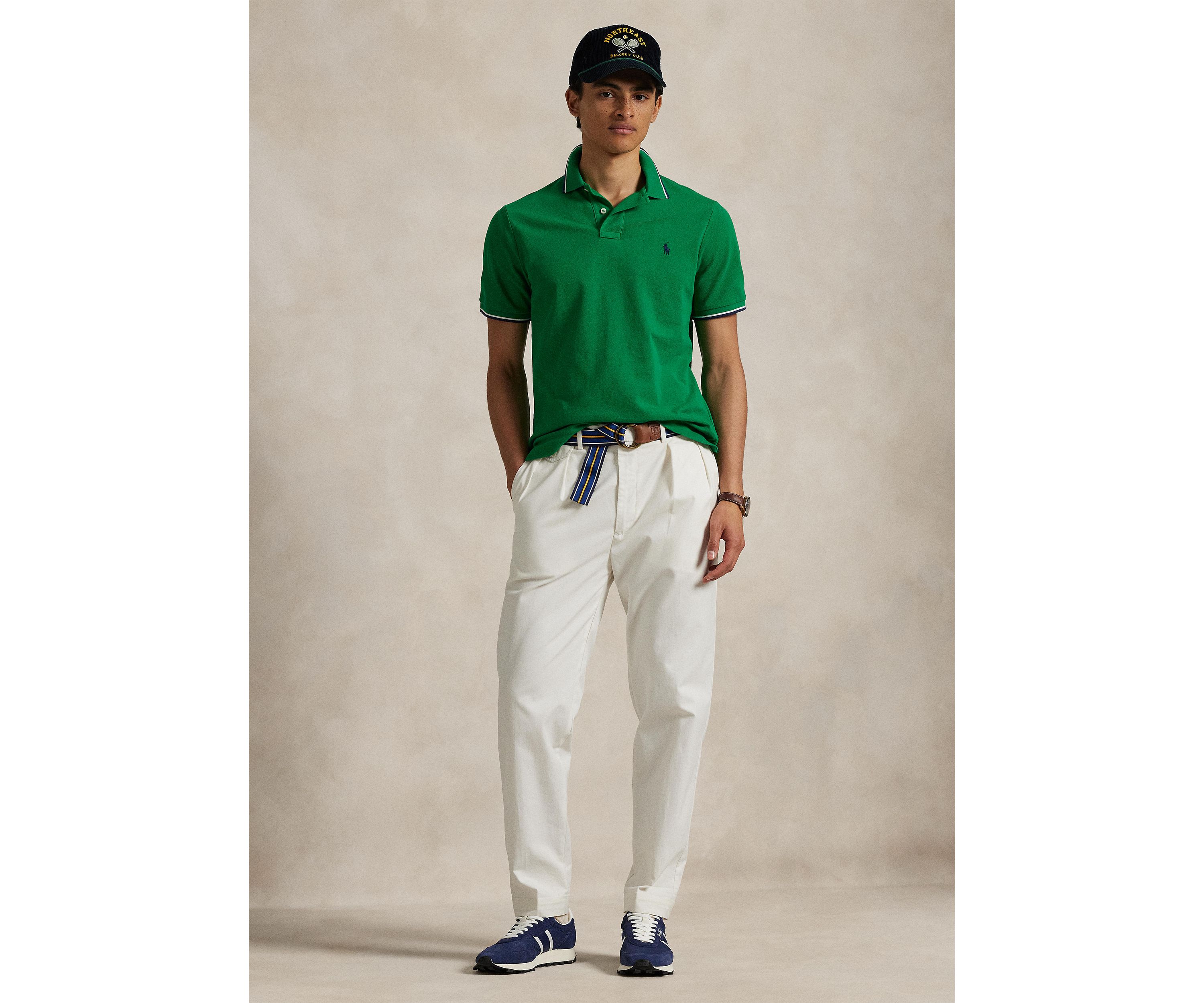 Classic Fit Mesh Polo Shirt