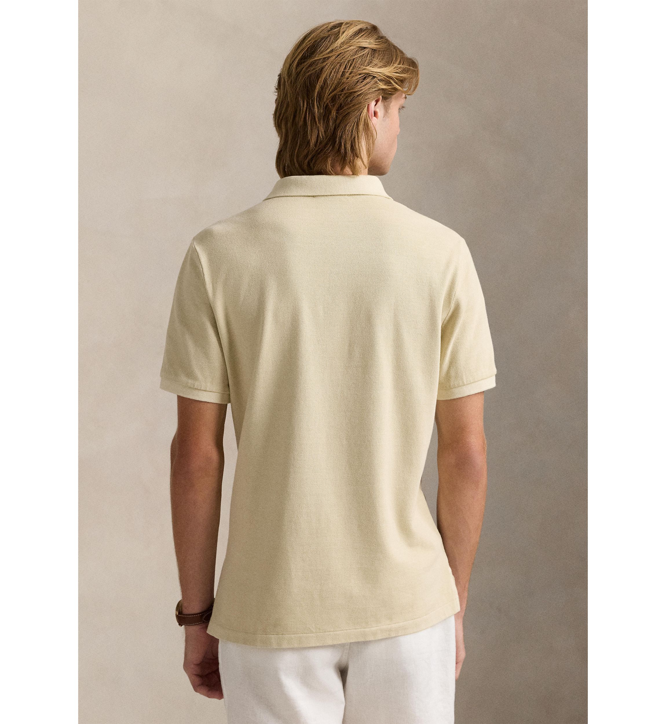 Classic Fit Mineral-Dyed Mesh Polo Shirt