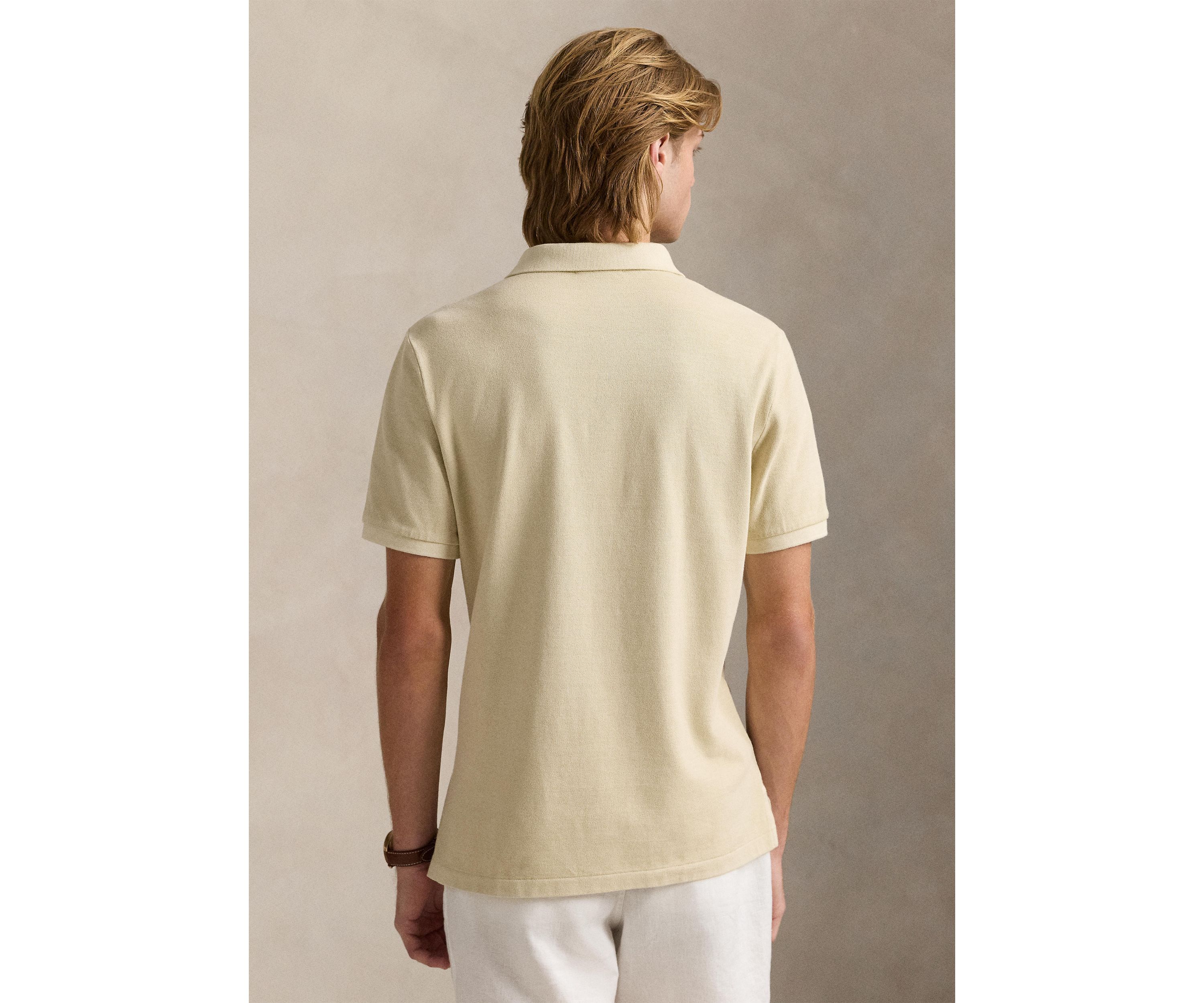 Classic Fit Mineral-Dyed Mesh Polo Shirt