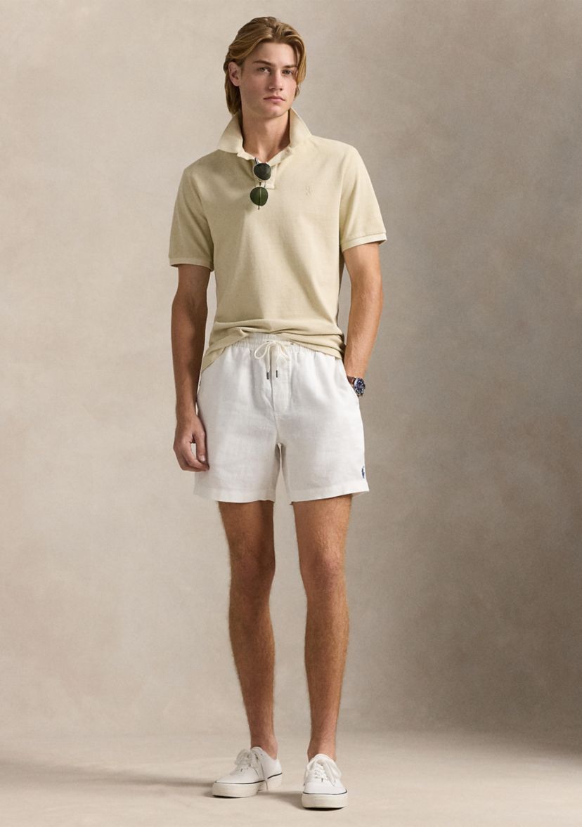 Classic Fit Mineral-Dyed Mesh Polo Shirt