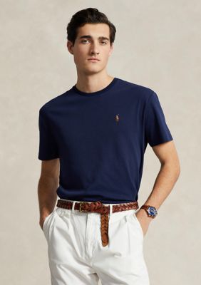 Polo Ralph Lauren Men's Custom Slim Fit Soft Cotton T-Shirt, Navy Blue, X-Large