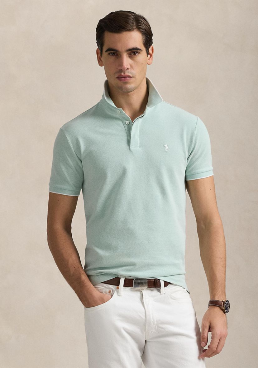 Classic Fit Stretch Oxford Mesh Polo Shirt
